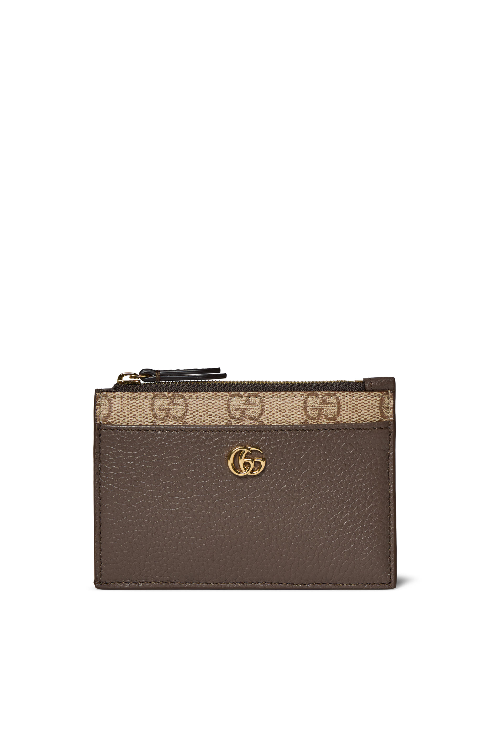 Bi-Color GG Marmont Zip Key Pouch