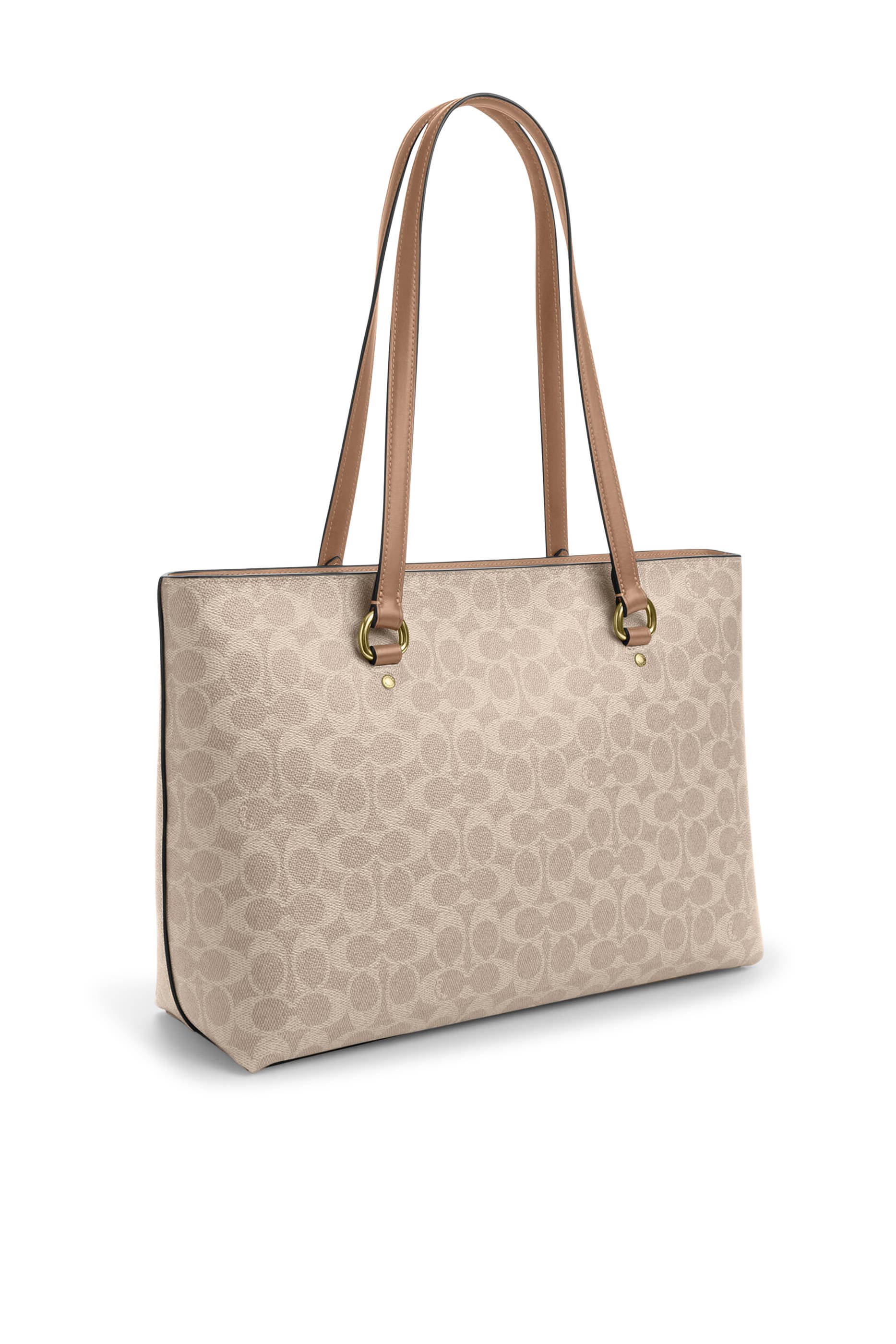 حقيبة يد ستيشن قماش قنب بشعار الماركة