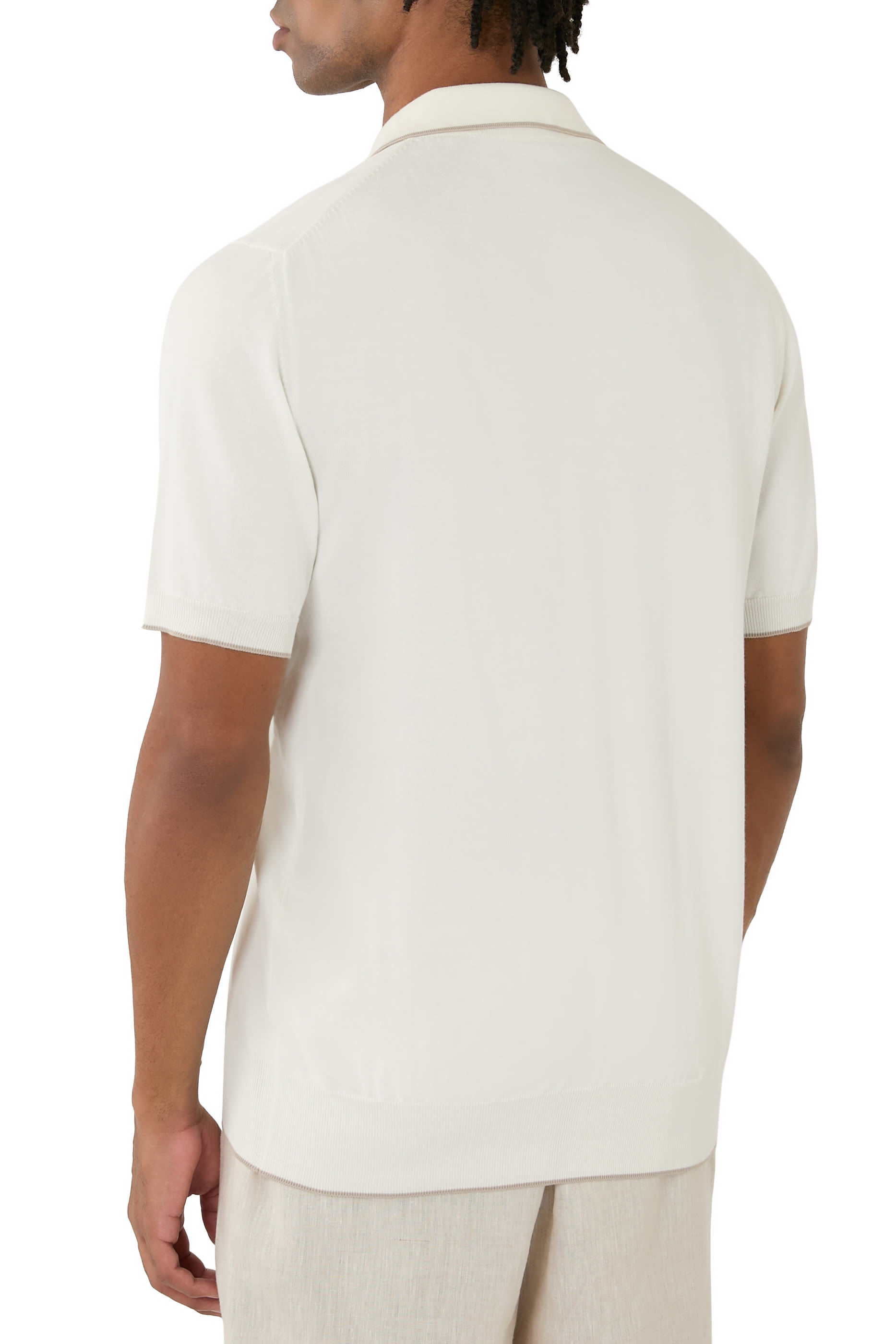 قميص بولو بلا أزرار بأكمام قصيرة