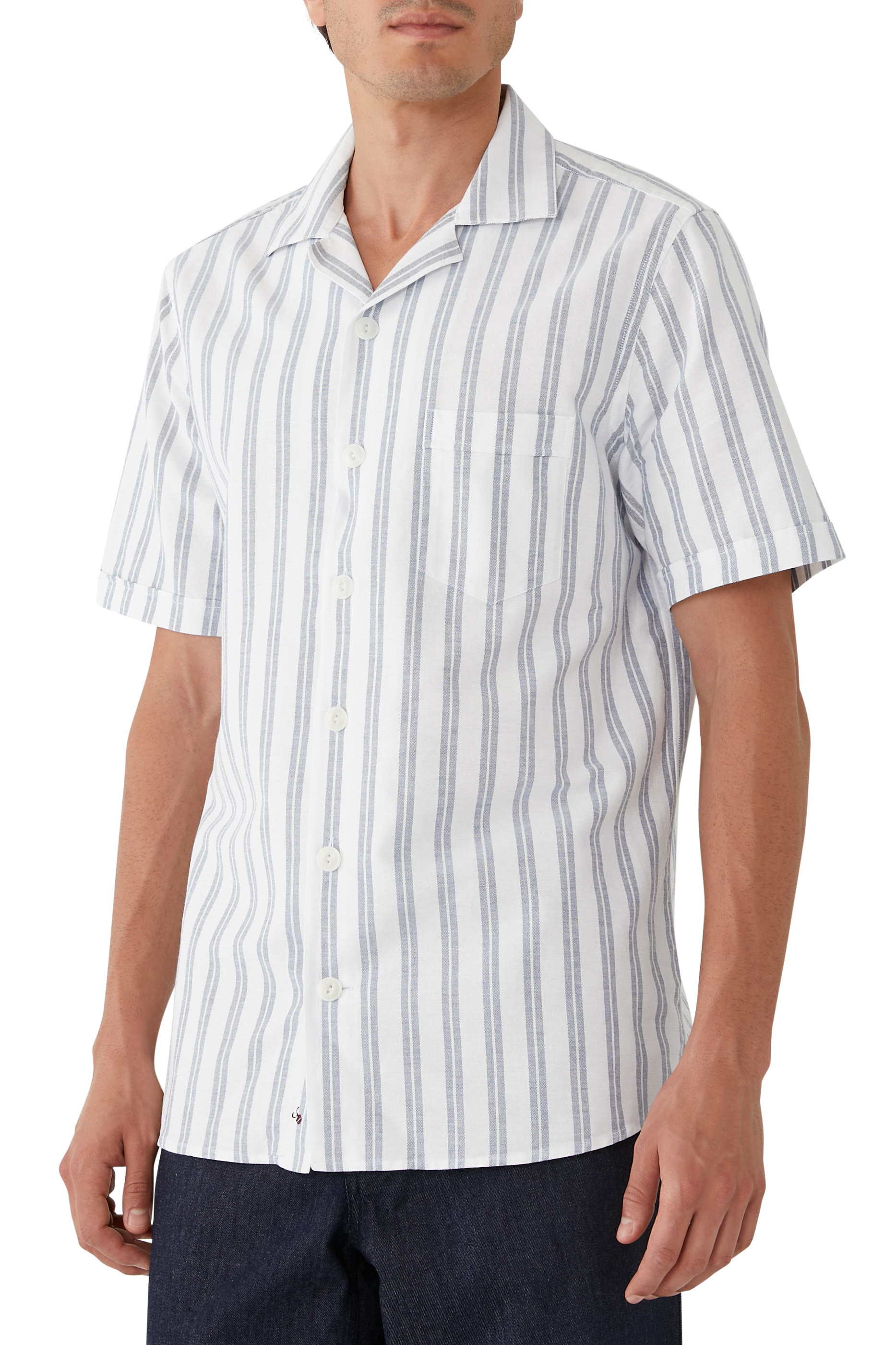 قميص بقصة عادية قطن أكسفورد