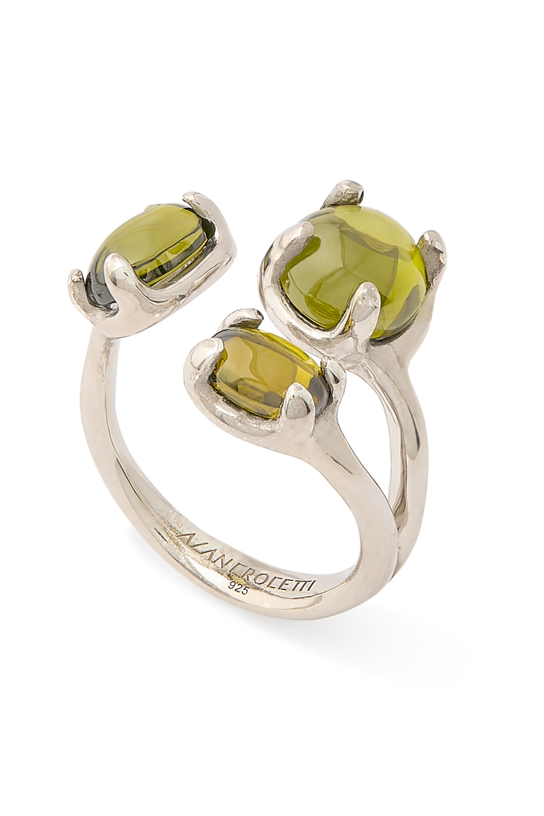 خاتم سويت مرصع بالكريستال، فضة إسترلينية 925