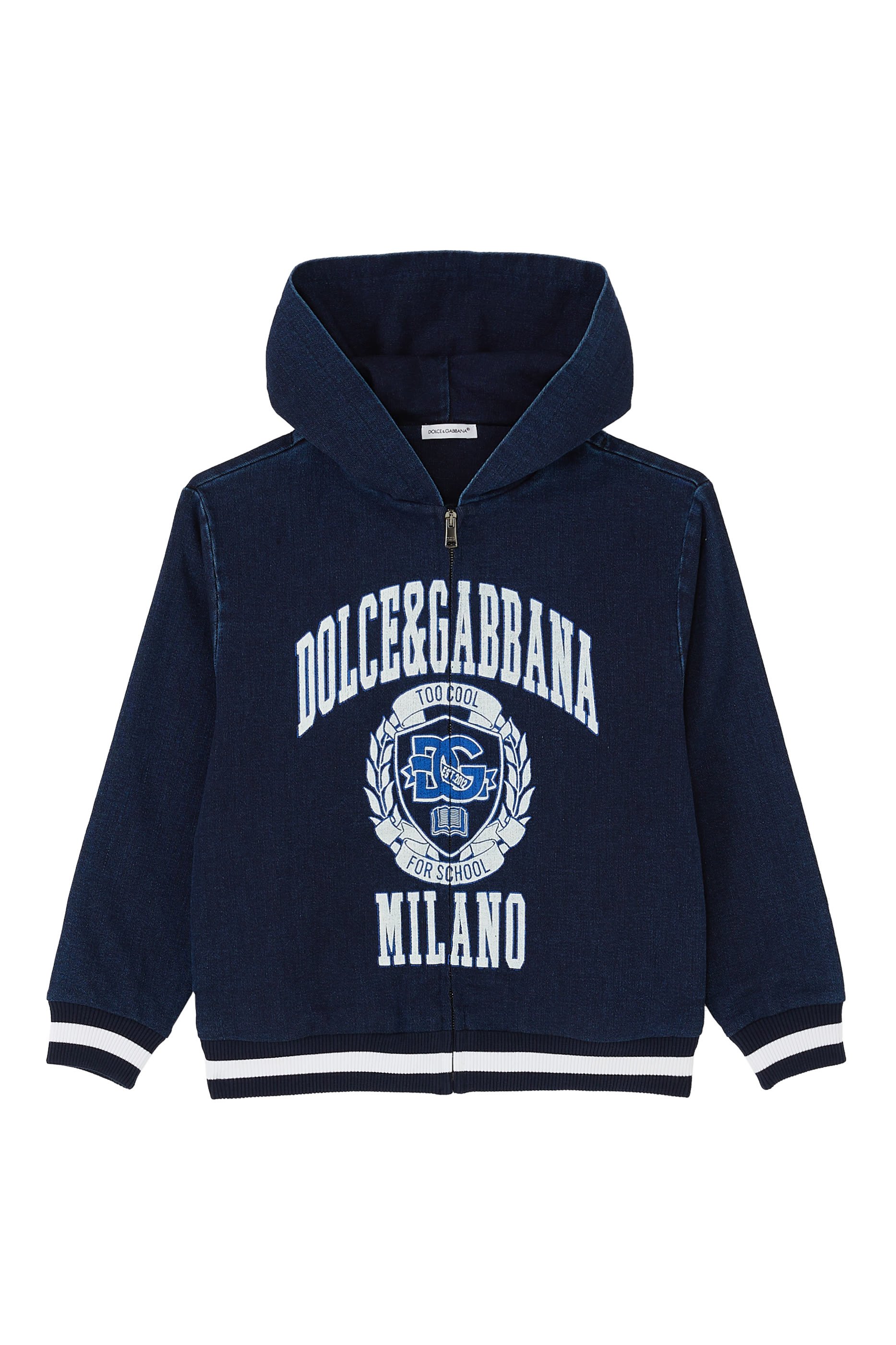 سويت شيرت بسحاب وغطاء رأس قطن للأطفال