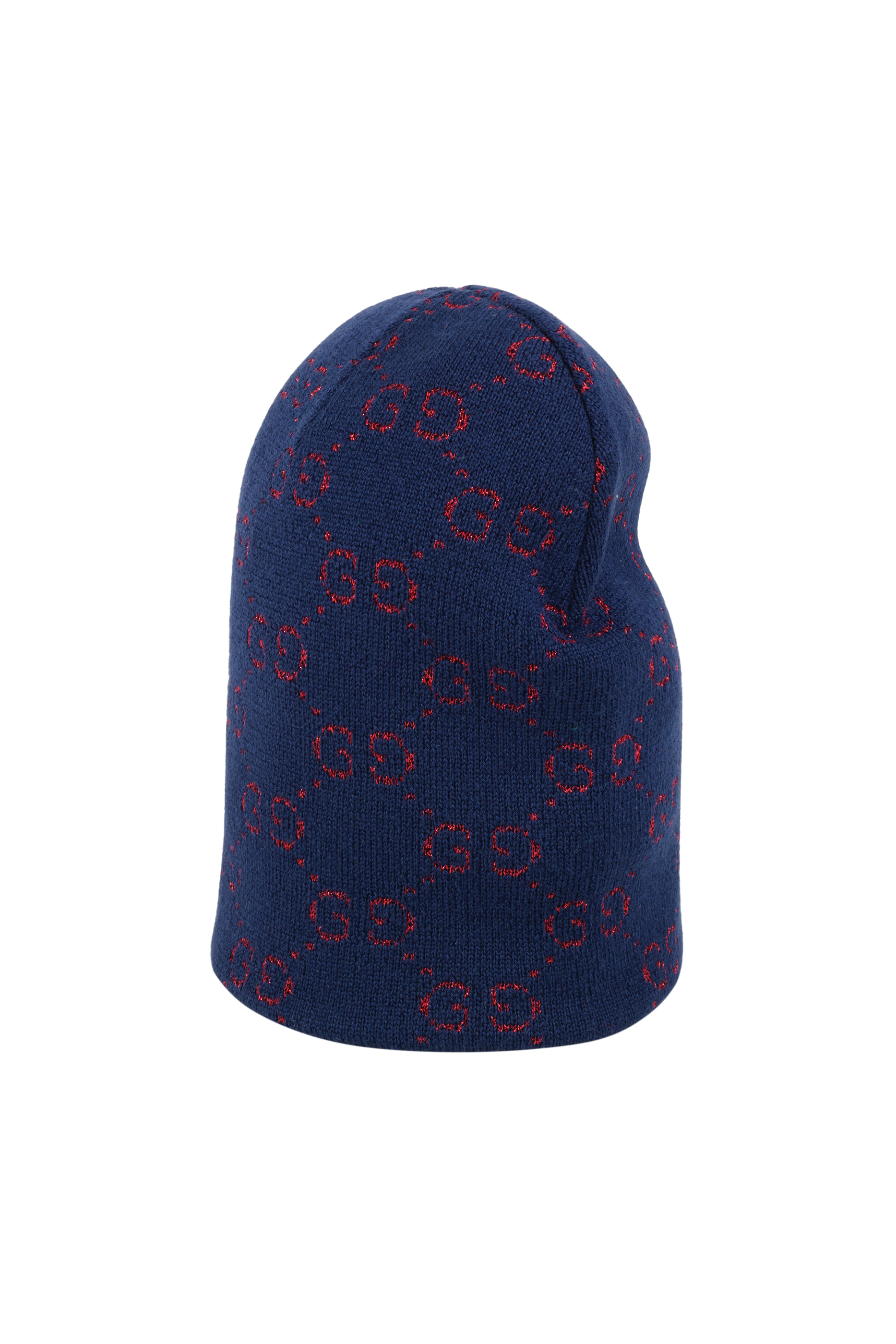 قبعة بيني قطن لامعة بنقشة حرفي GG