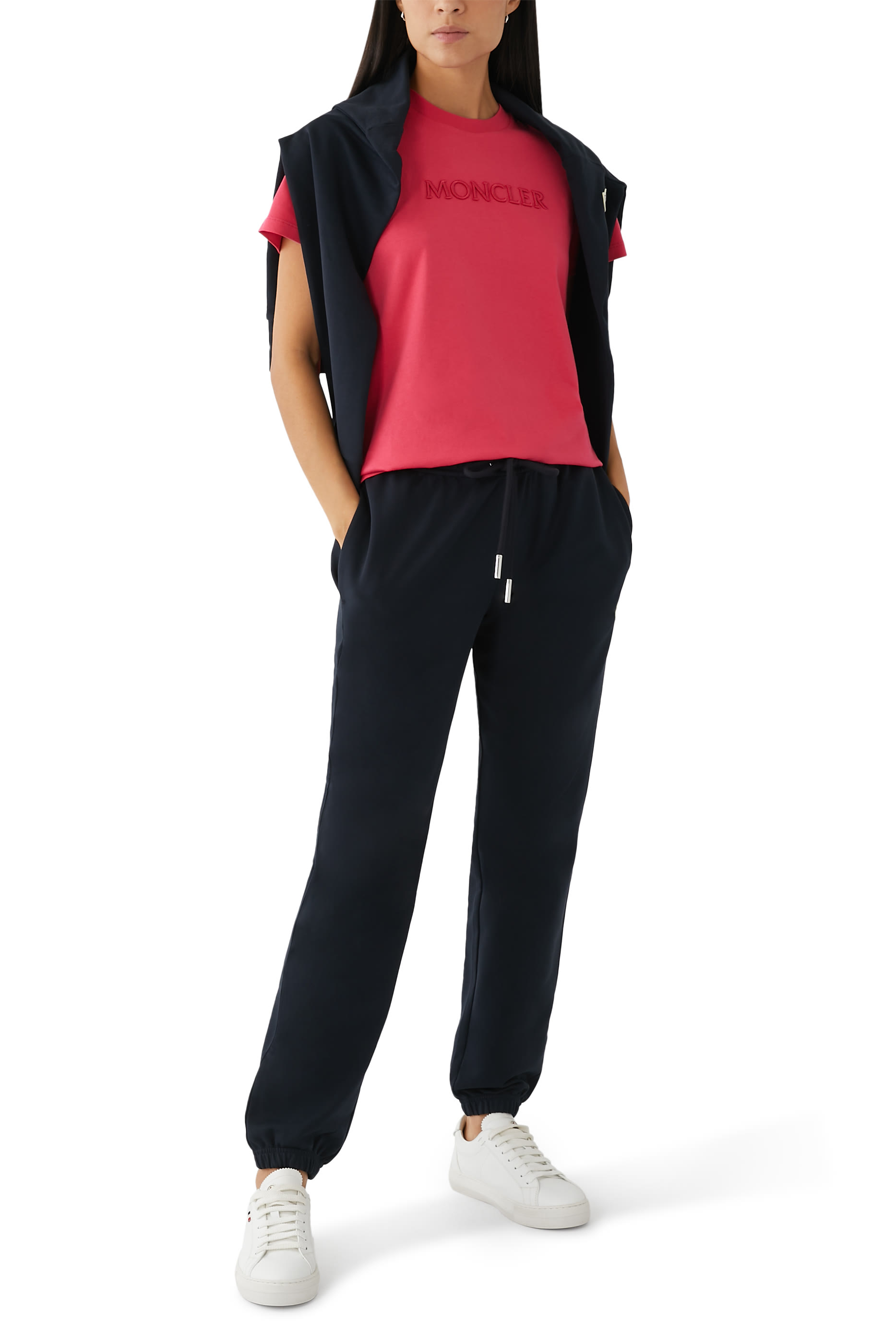 تيشيرت بتطريز بشعار الماركة بتصميم دائري قطن