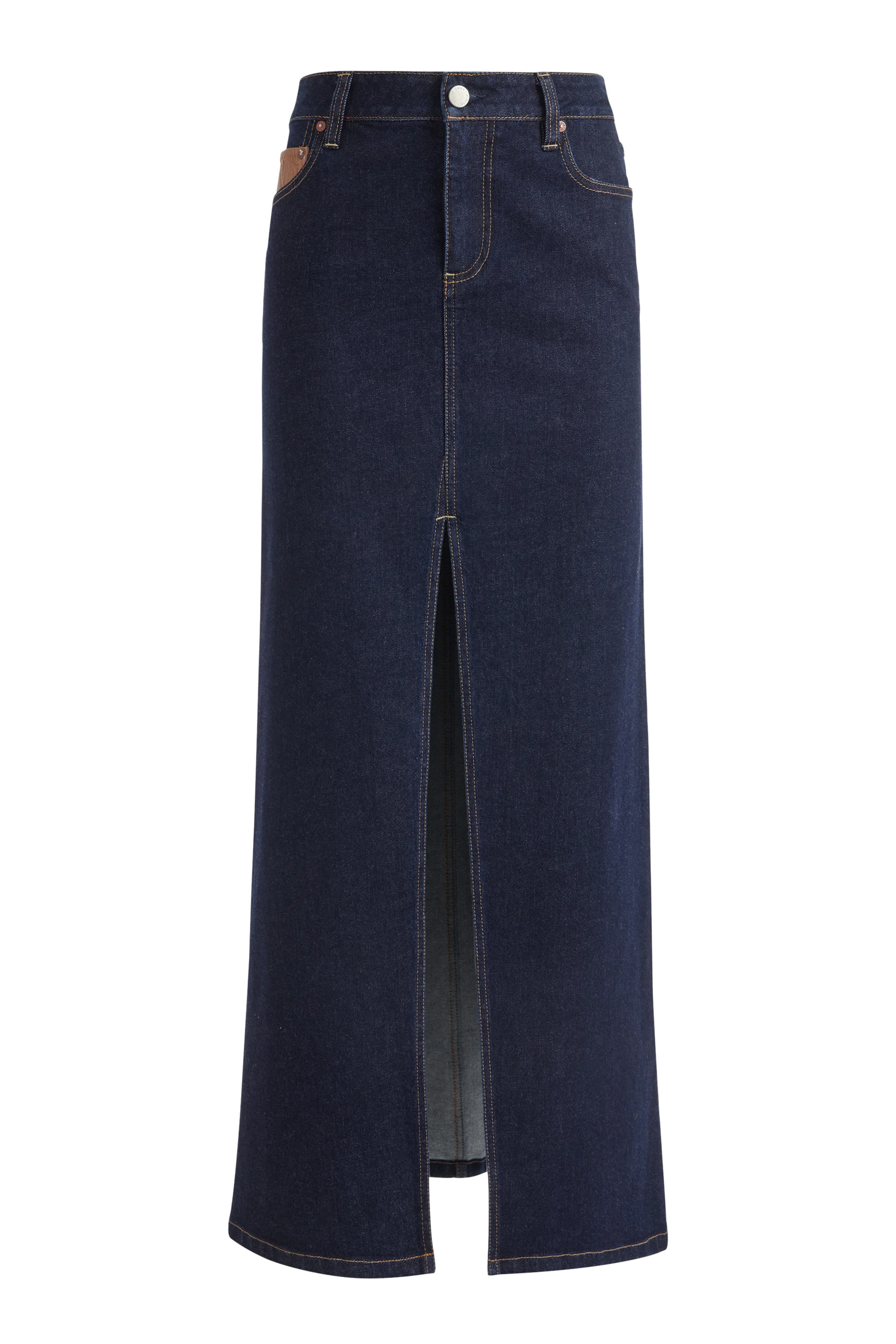 تنورة راي بمزيج نباتي بخصر مرتفع