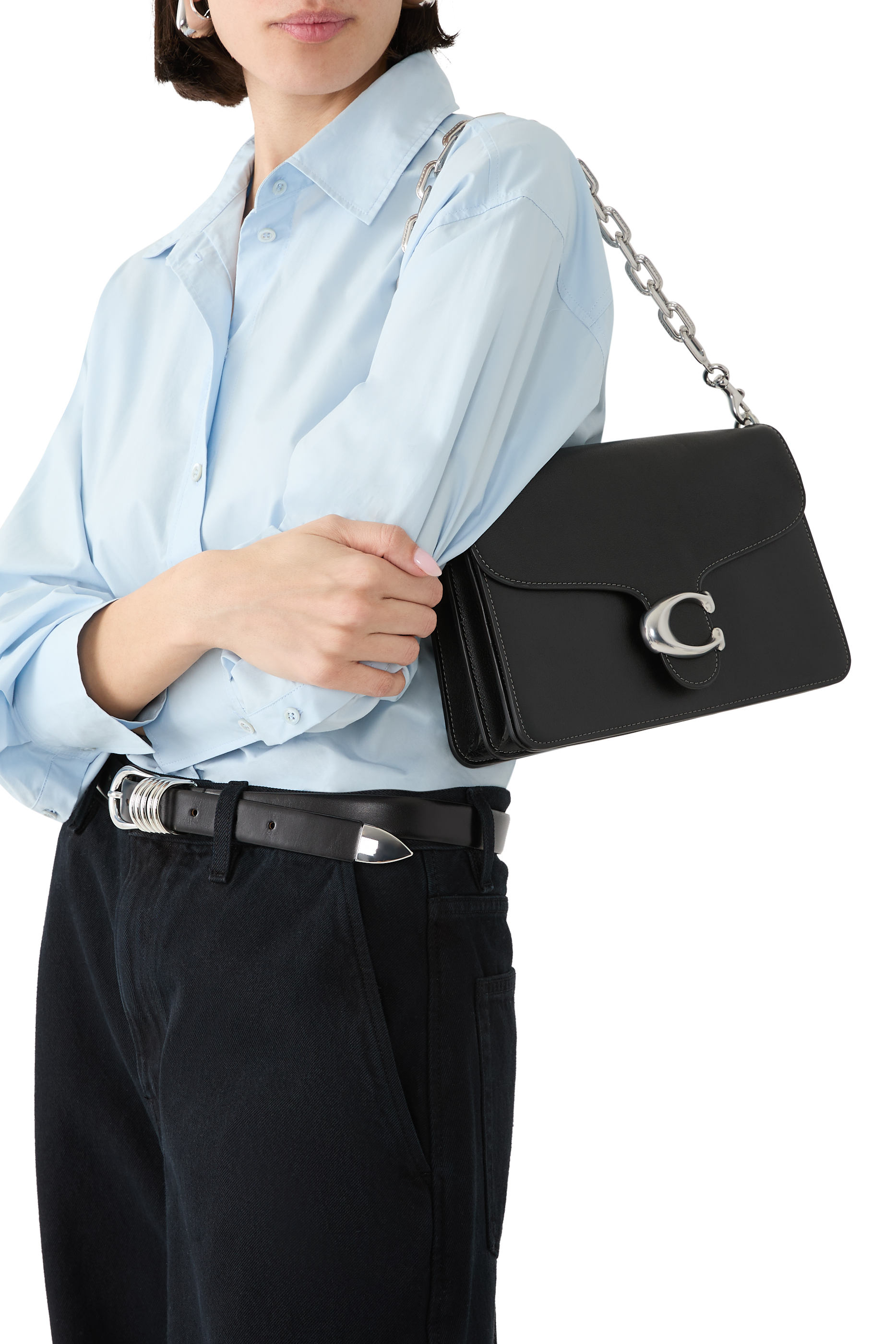 حقيبة كتف تابي بسلسلة