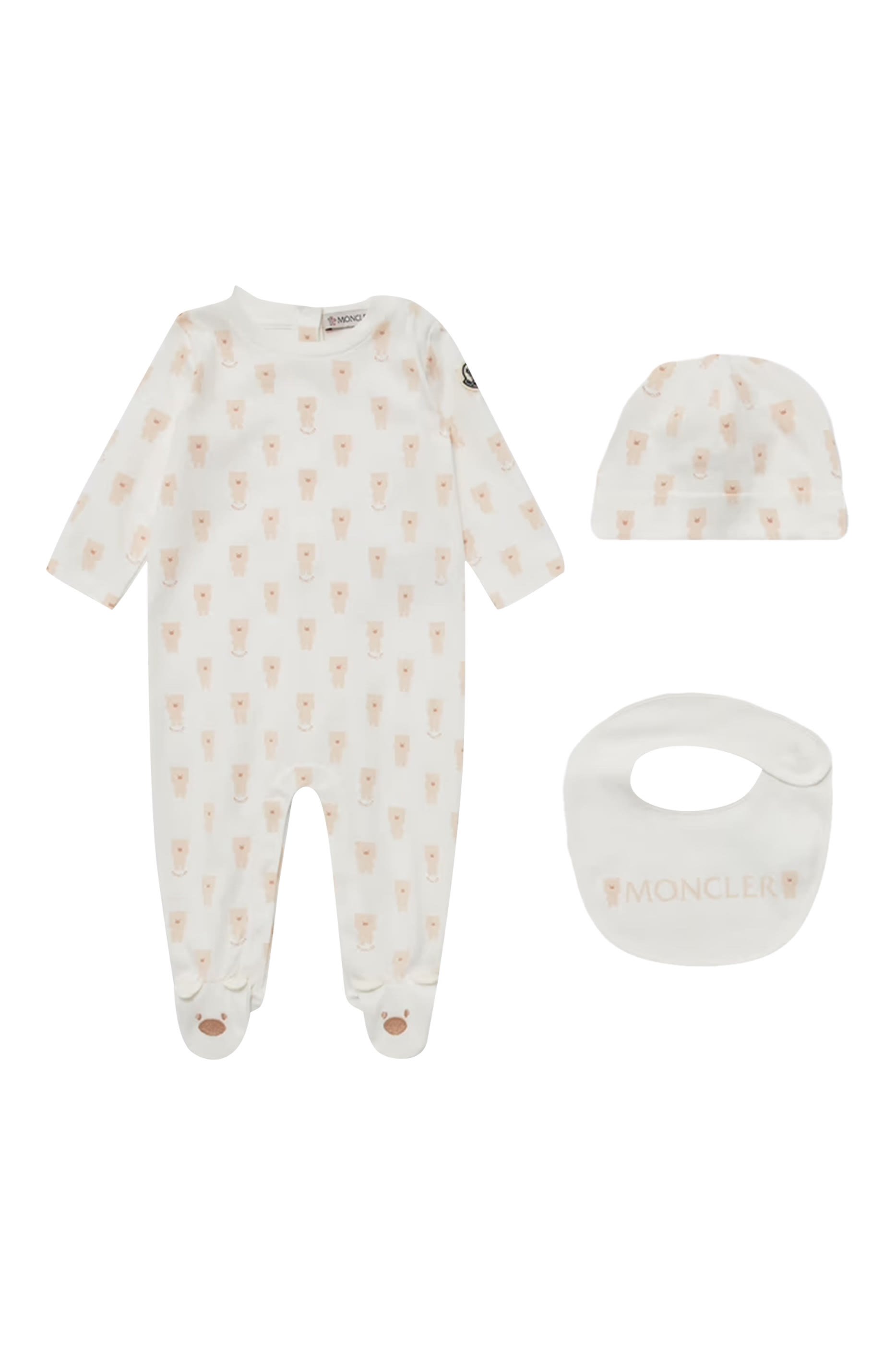 طقم بنقشة الدب تيدي للأطفال، 3 قطع