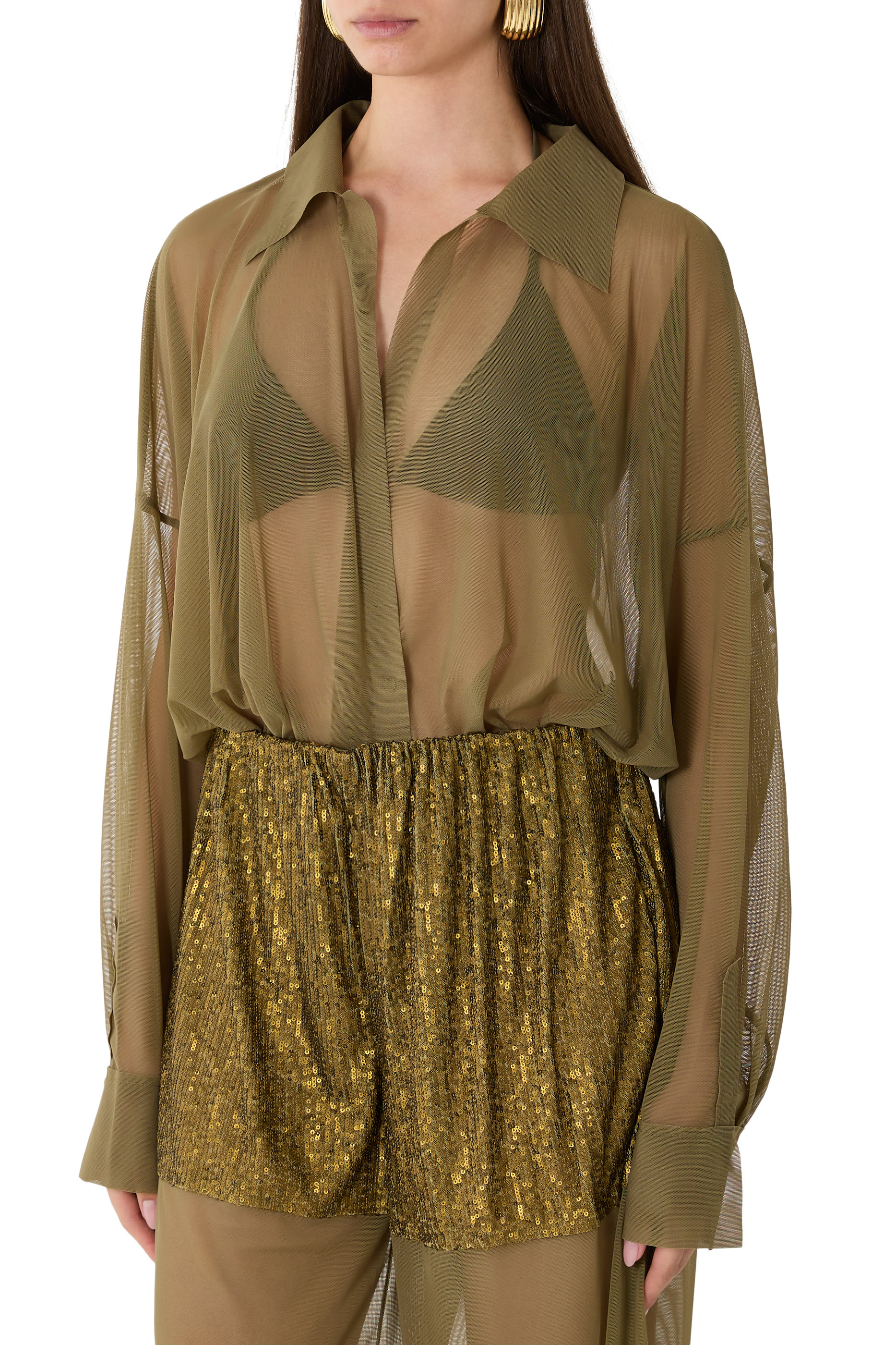 بودي سوت بتصميم قميص بويفرند بقصة فضفاضة جدا