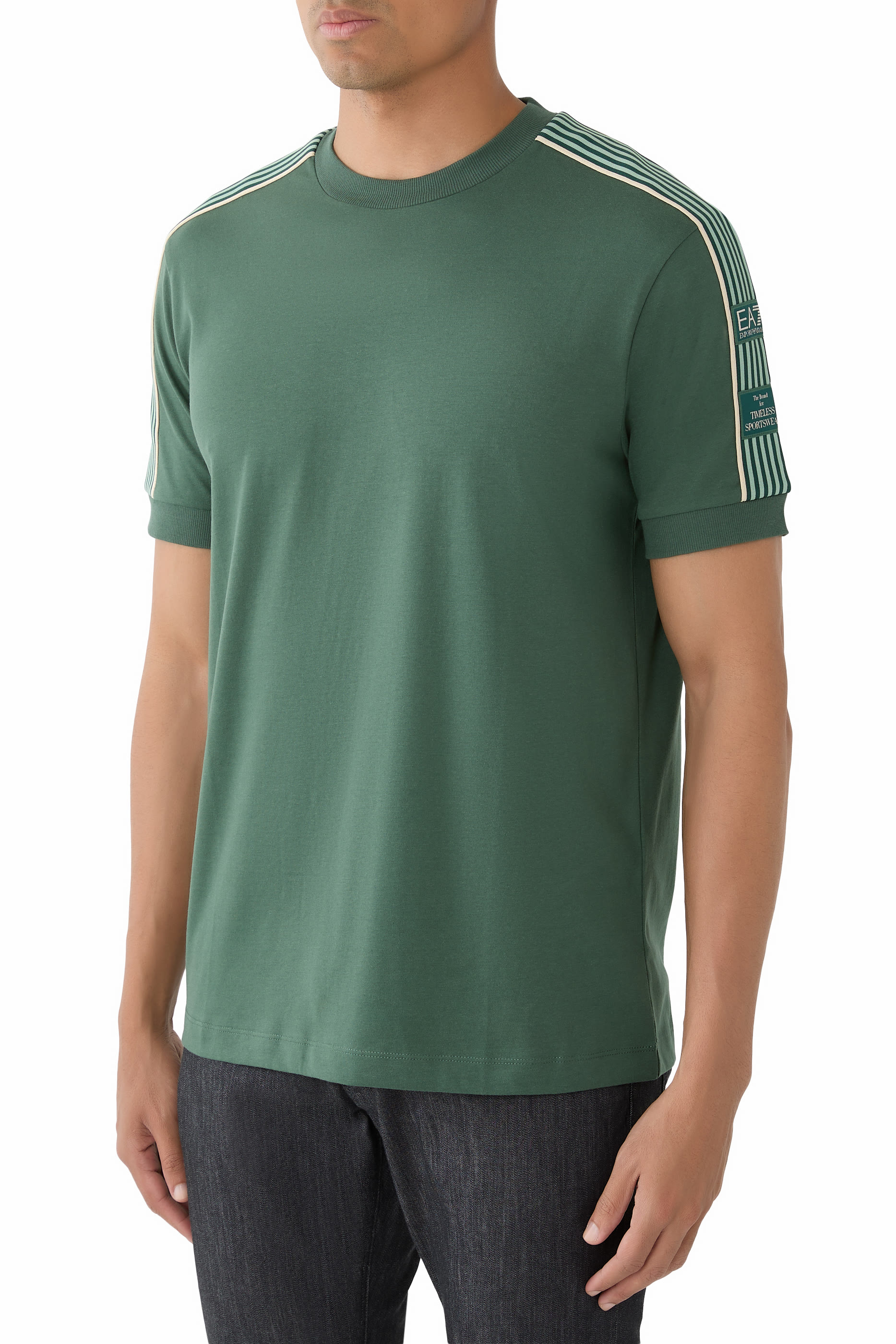 تيشيرت بشعار الماركة قطن