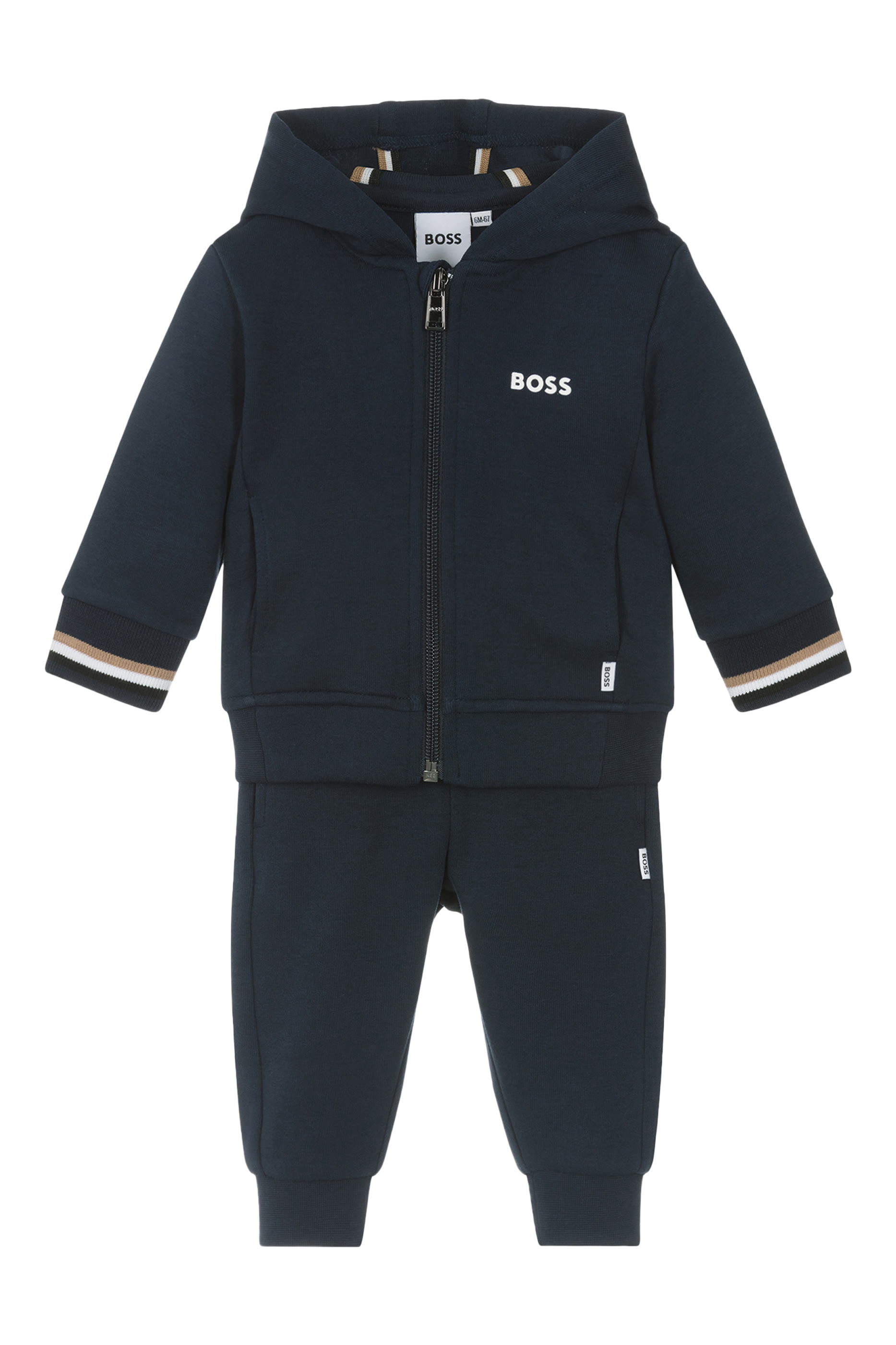 طقم تيشيرت وبنطال وكارديجان قطن للأطفال