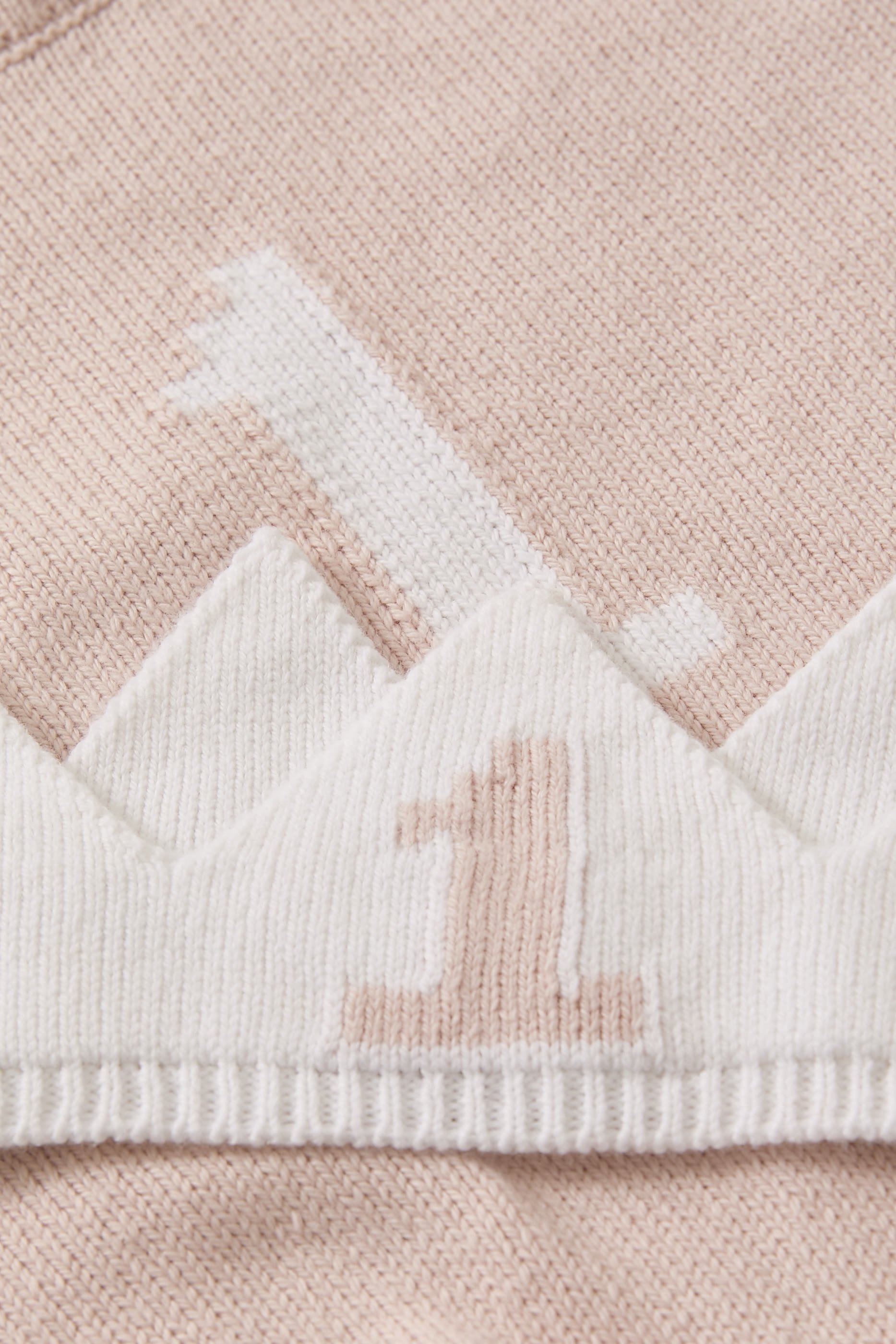 طقم هدية كنزة وتاج للإحتفال بعيد الميلاد الأول مزيج قطن عضوي للأطفال