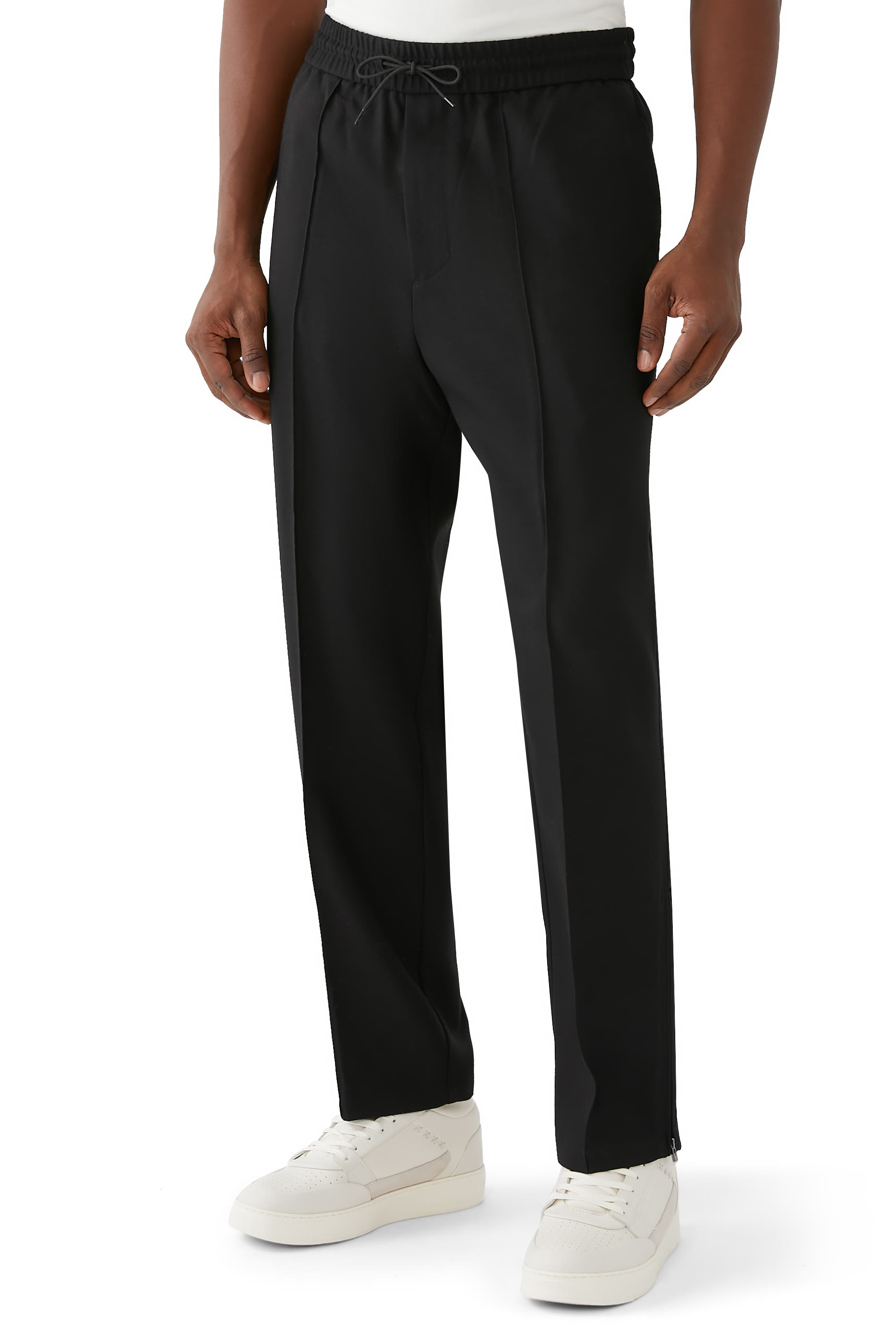 بنطال برباط تضييق مزيج صوف