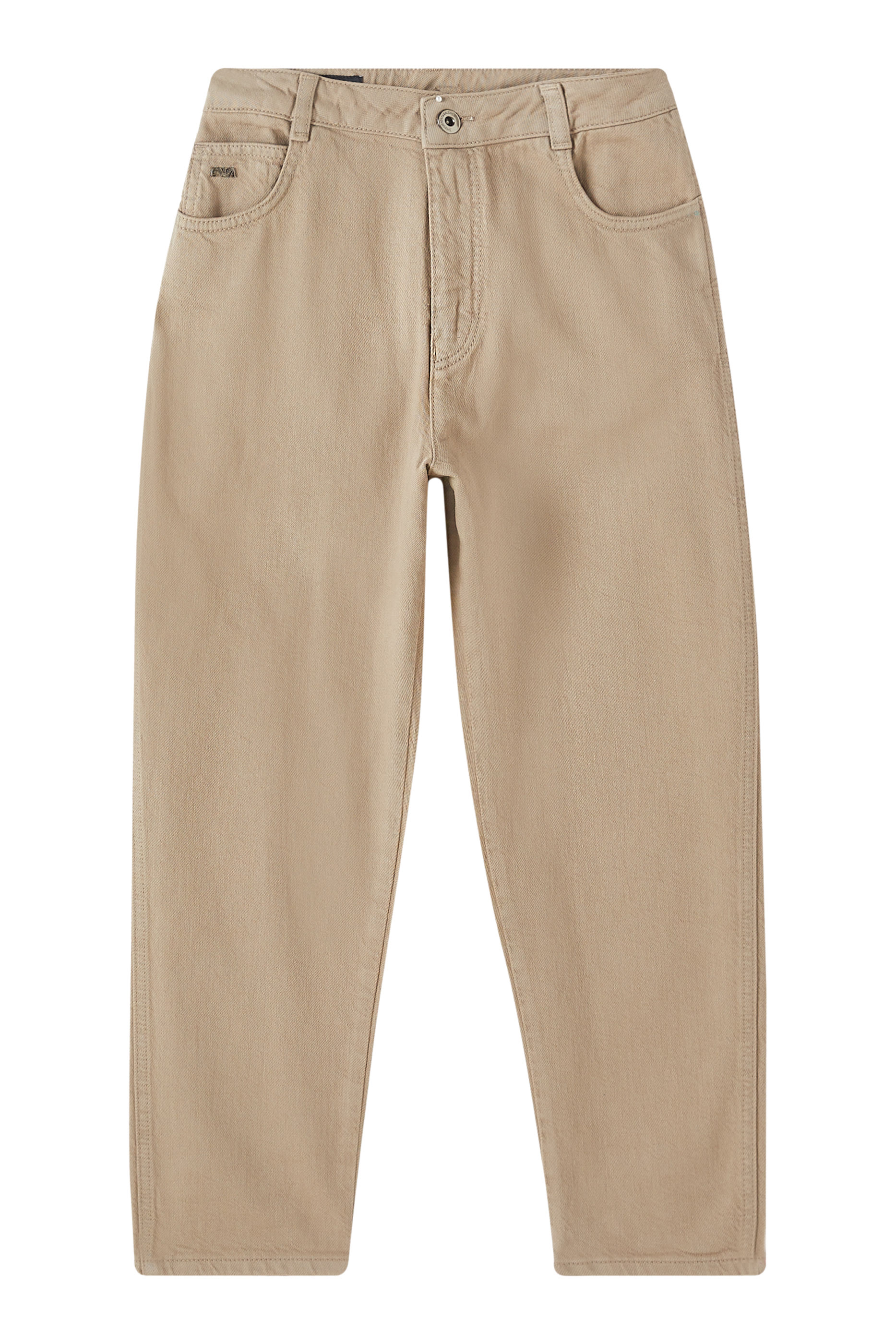 بنطال جينز بشعار الماركة دينم قطن للأطفال