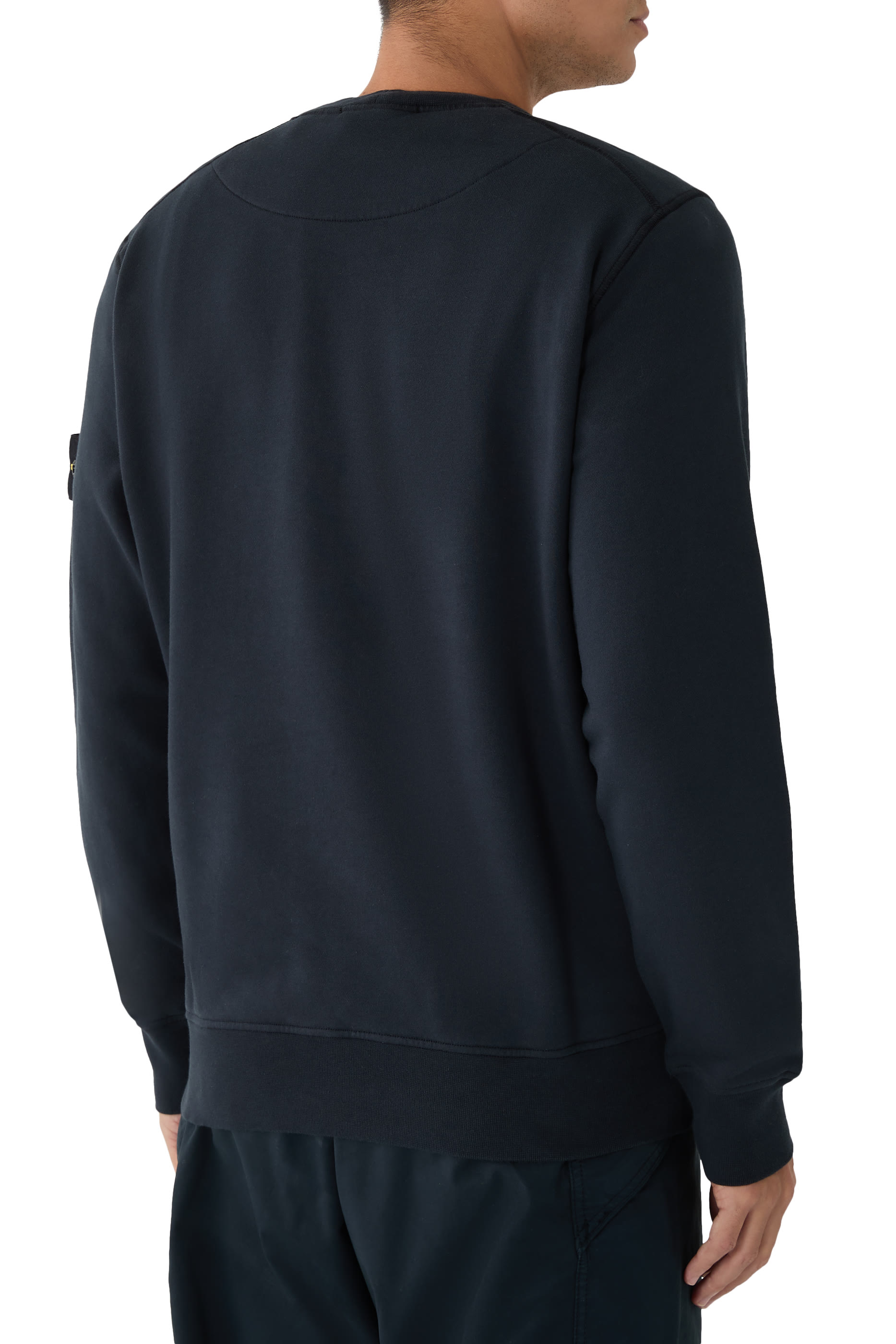 سويت شيرت بياقة ضيقة قطن عضوي