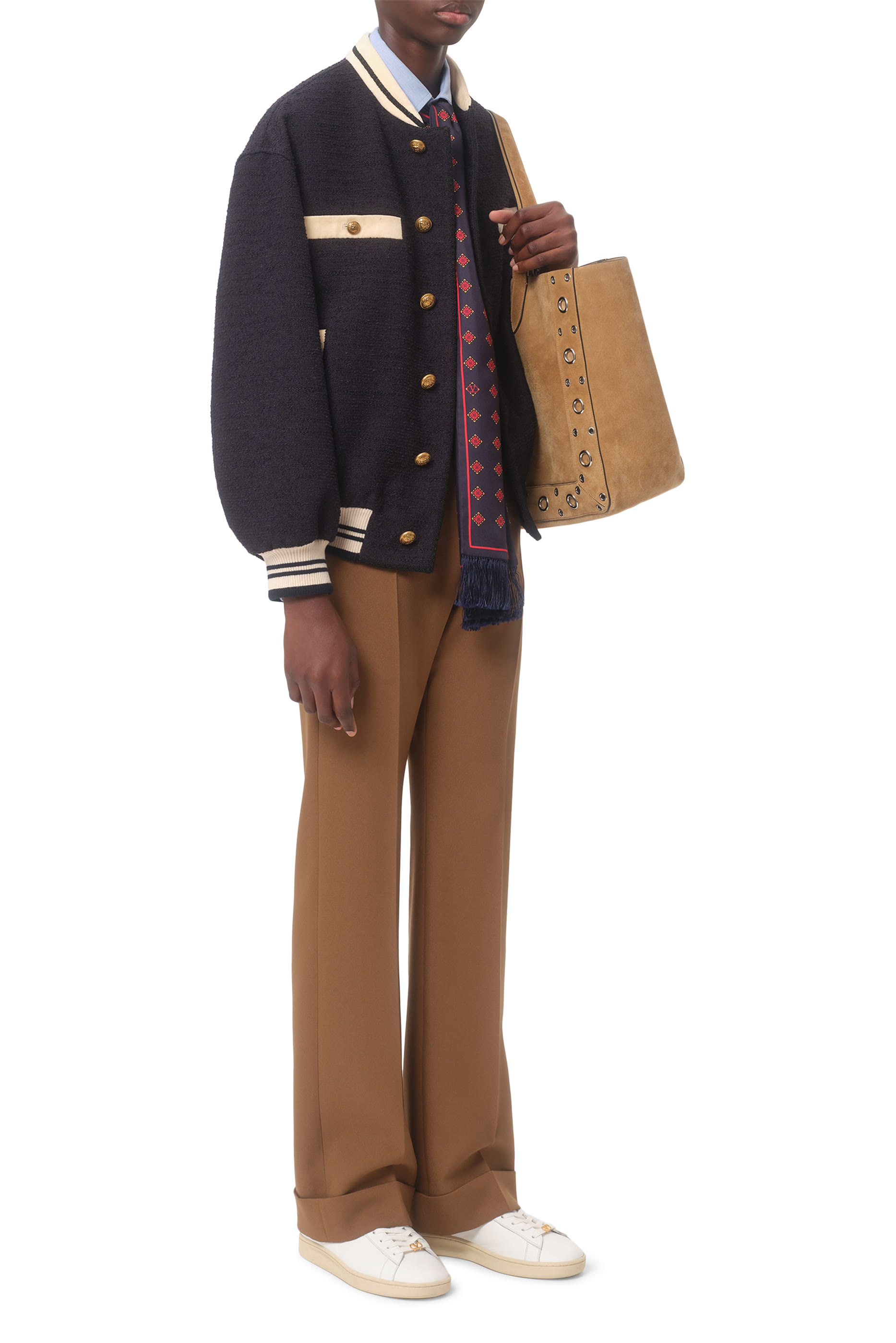 Nylon Gabardine Cuffed Trousers