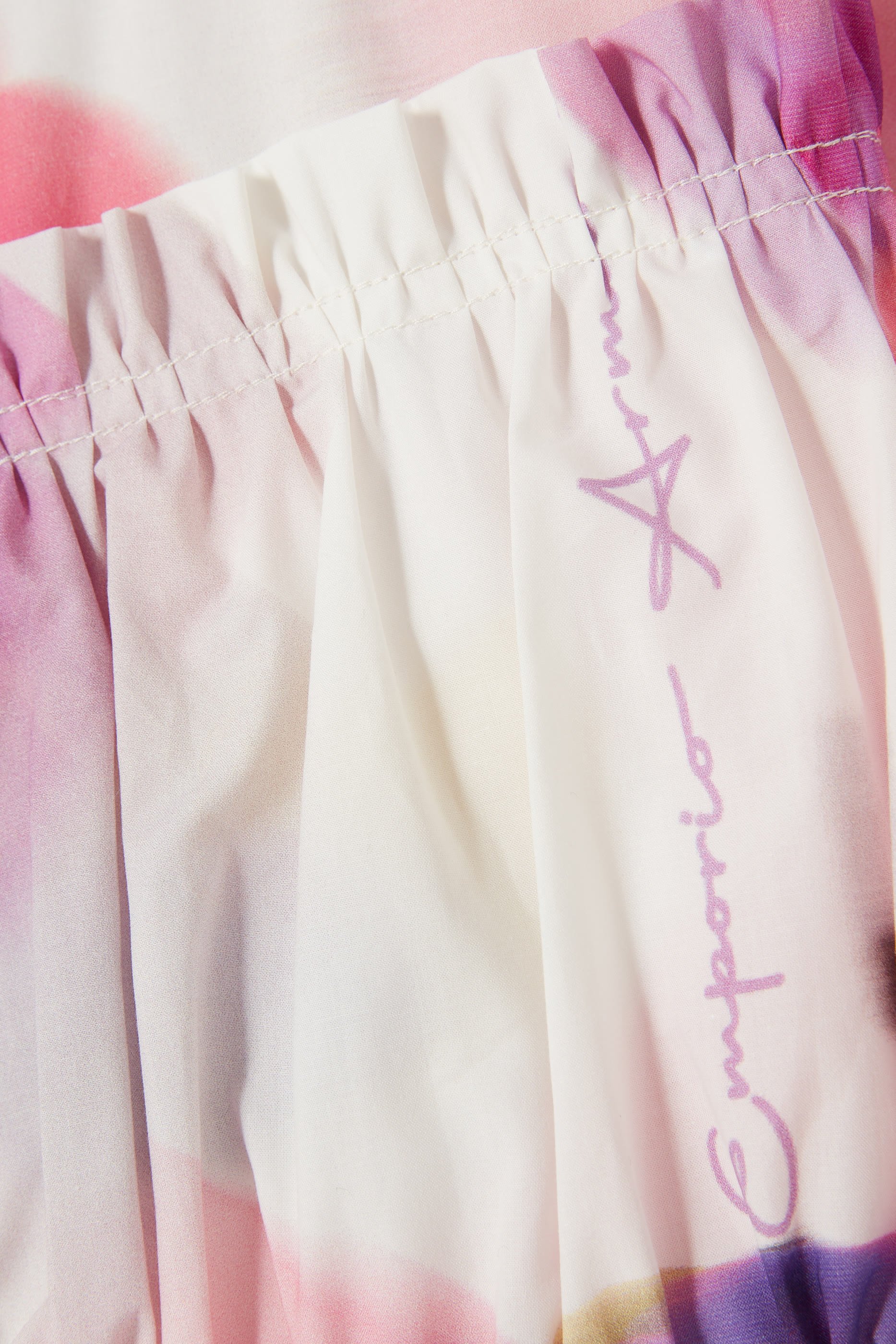 بلوزة بنقشة شعار الماركة قطن للأطفال