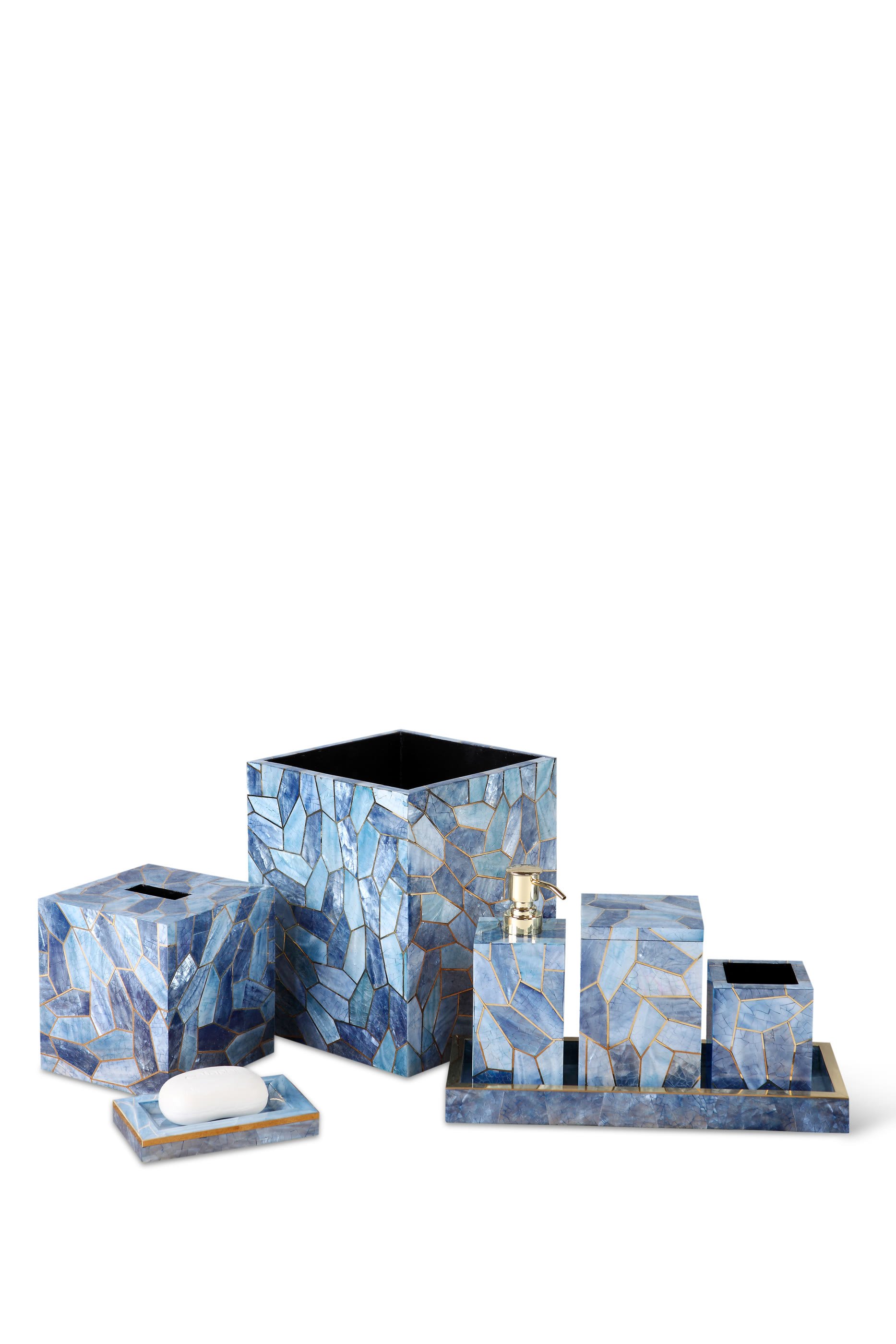 سلة مهملات فرانشيسكا صدف ونحاس