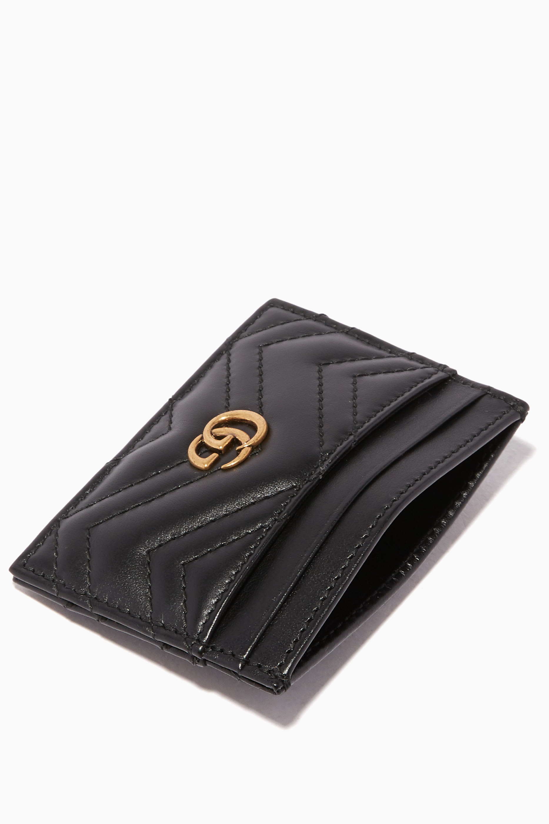 حافظة بطاقات مارمونت جلد مبطن بحرفي شعار الماركة