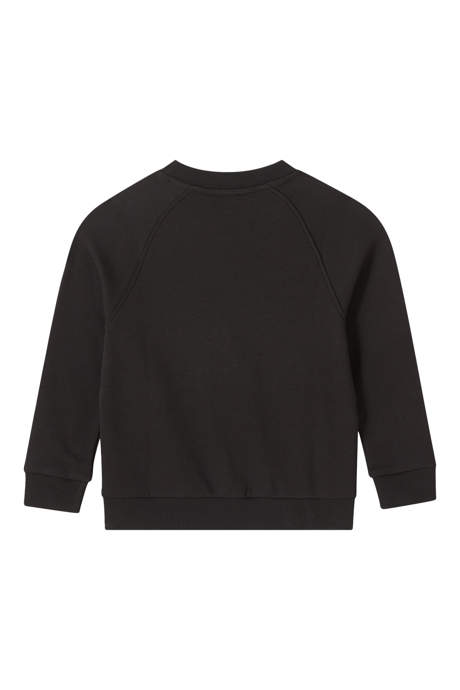 سويت شيرت بياقة ضيقة وشعار الماركة للأطفال