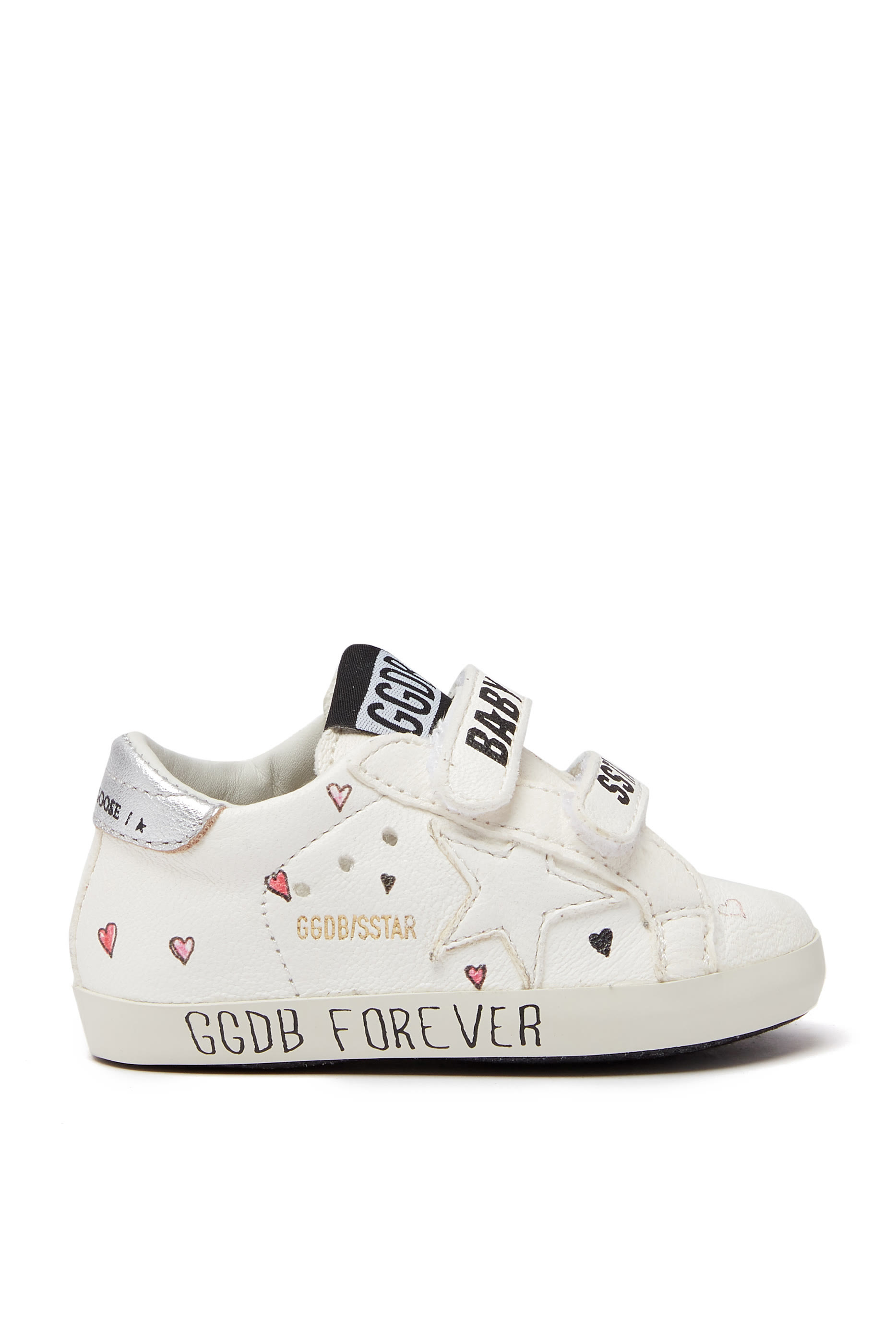 Kids Baby School Heart Print Sneakers