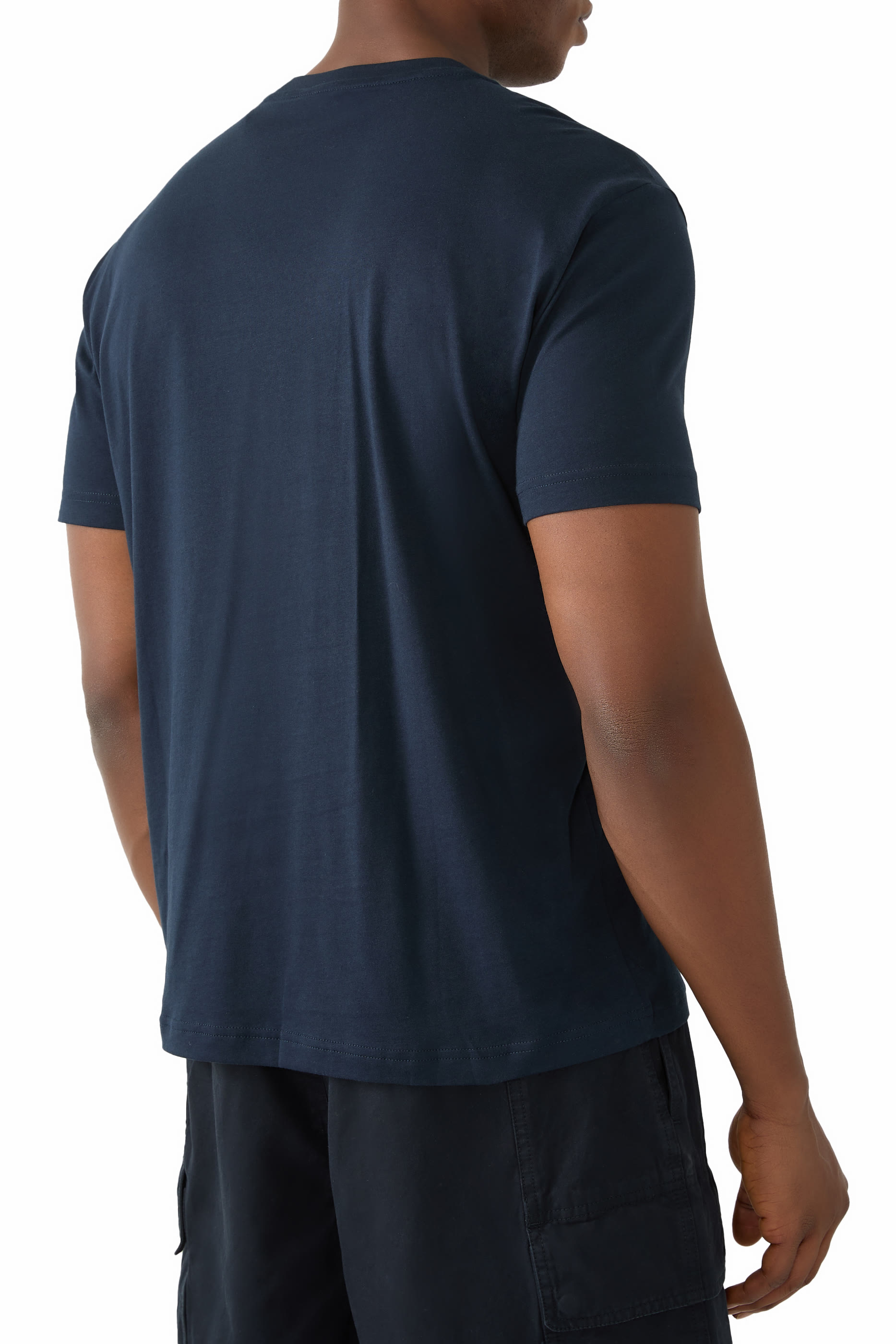 تيشيرت بشعار الماركة قطن