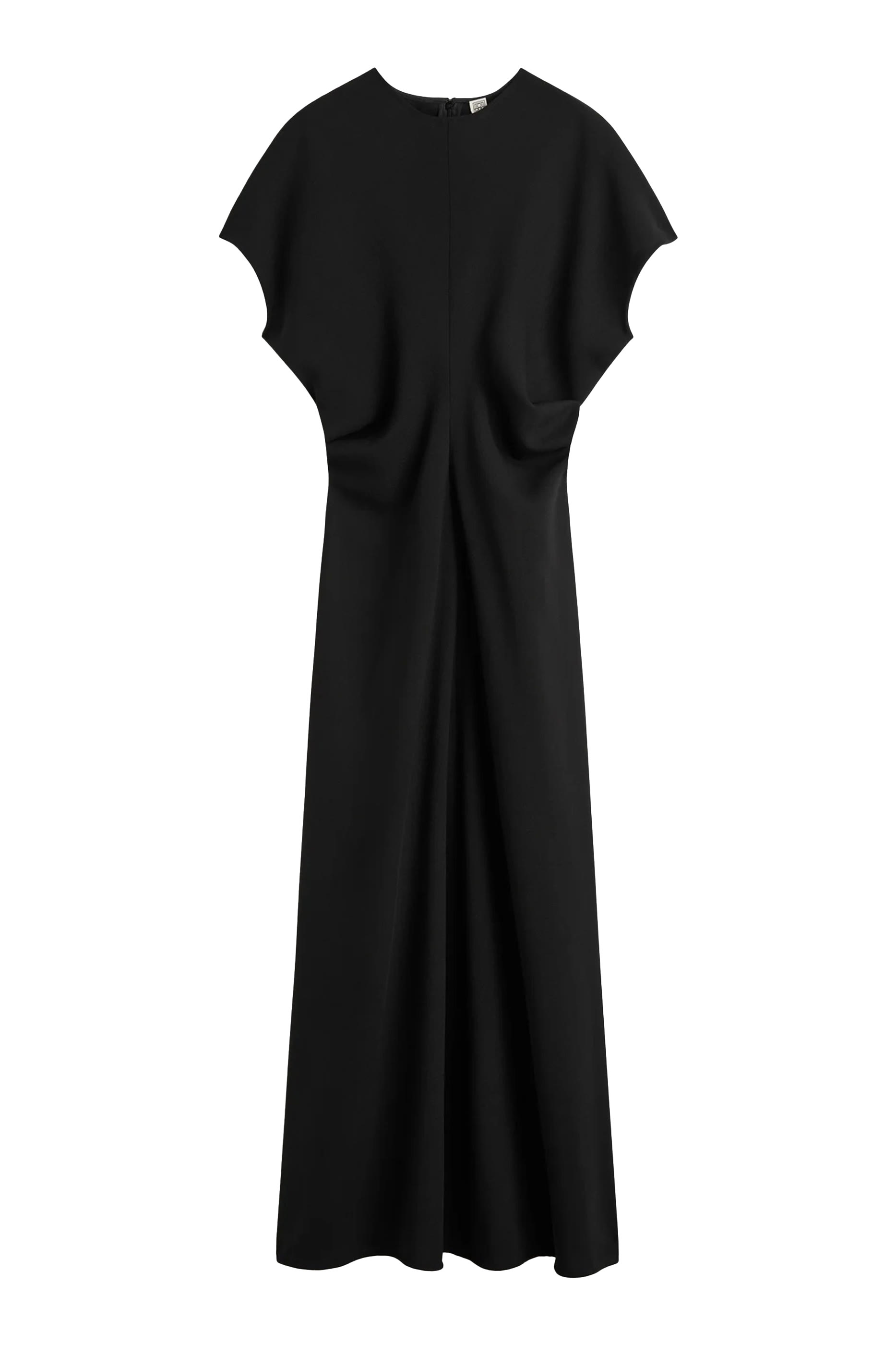 فستان بتفاصيل درابيه عند الخصر صوف