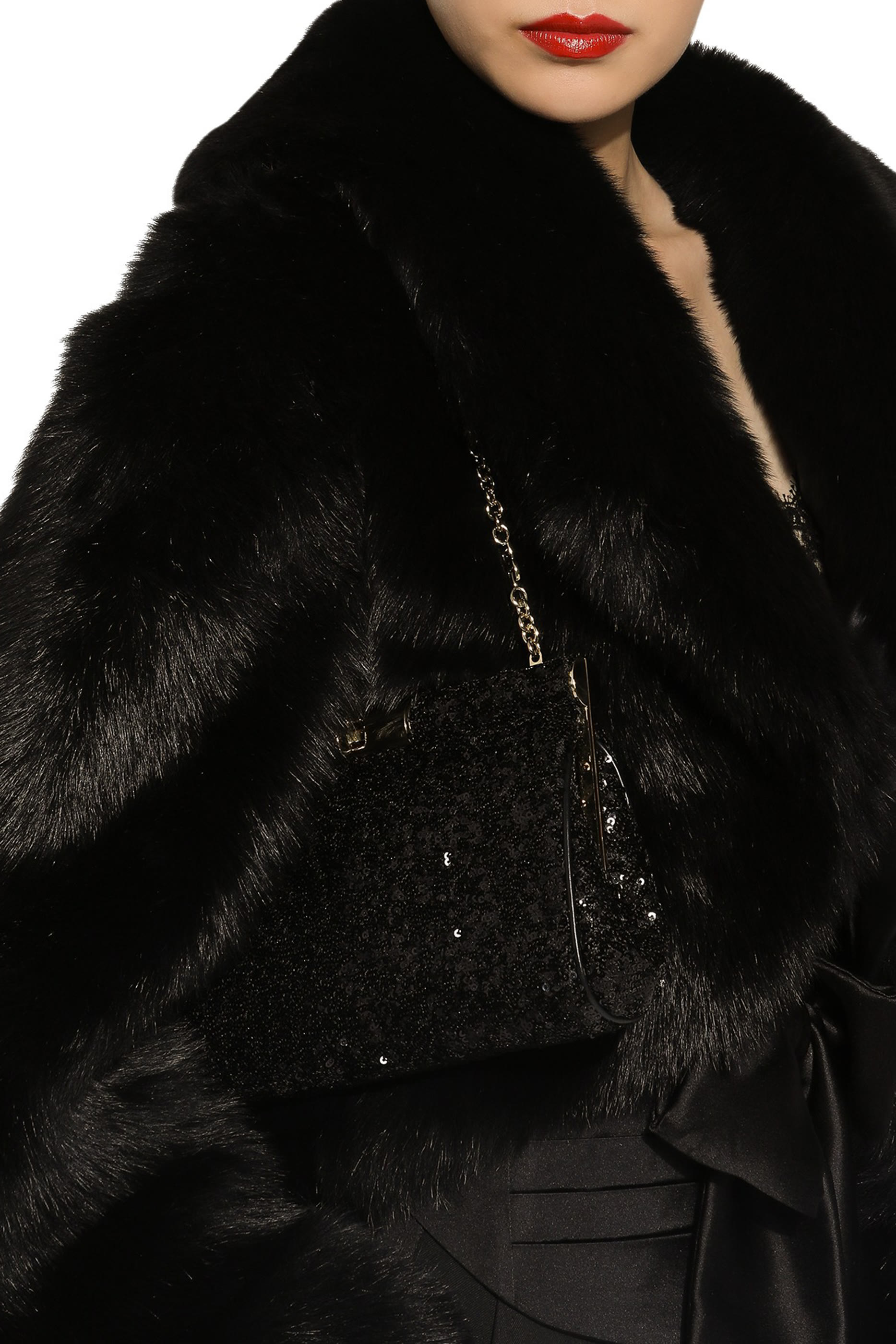 حقيبة كتف مارلين متوسطة مزينة بالترتر