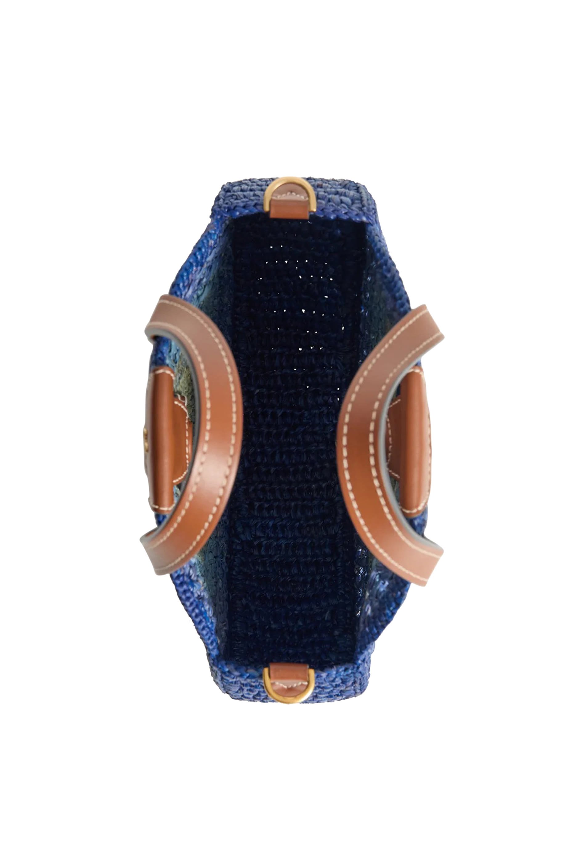 حقيبة يد صغيرة بتصميم مستدير بفيونكة مطرزة خوص