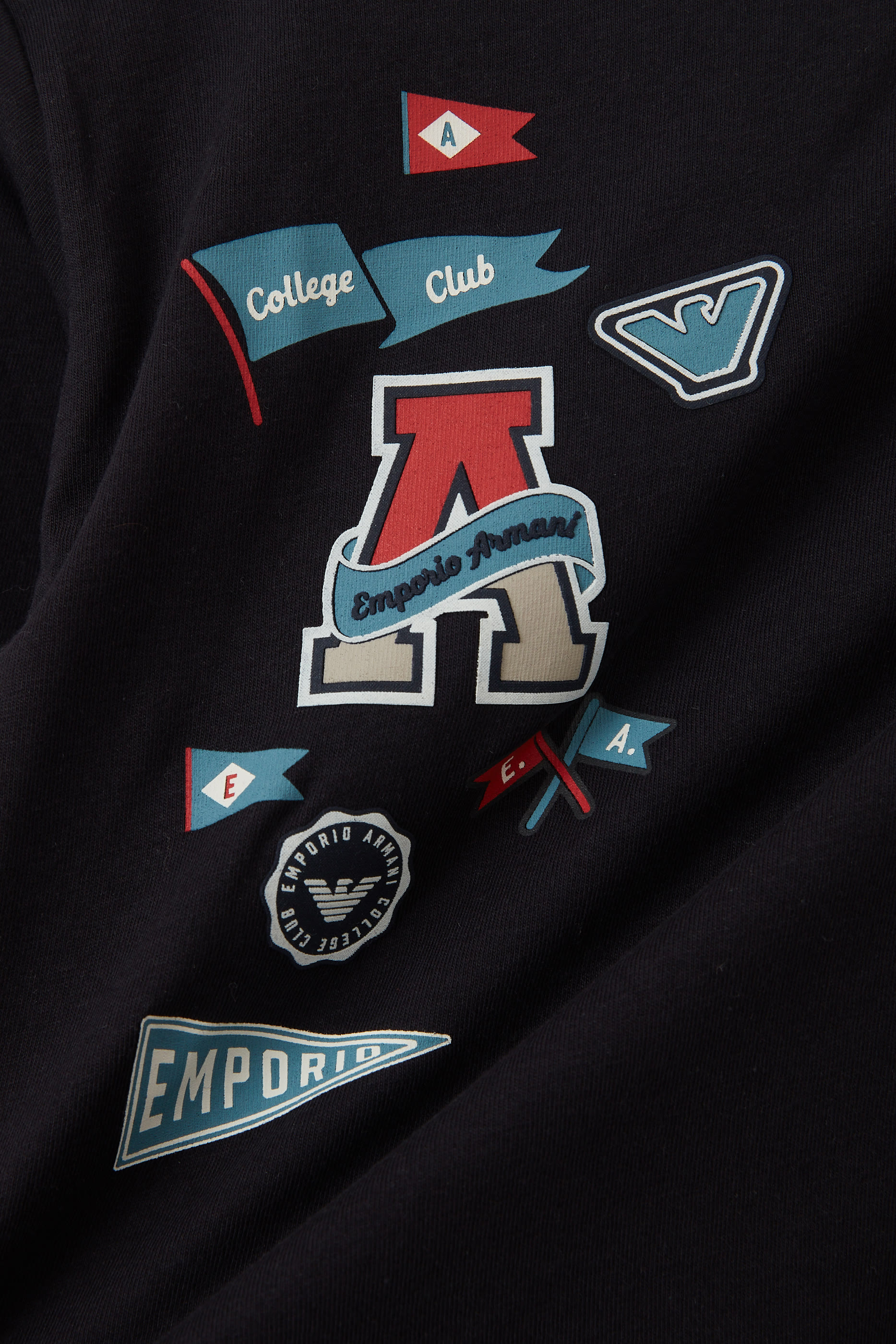 تيشيرت بشعار الماركة قطن للأطفال