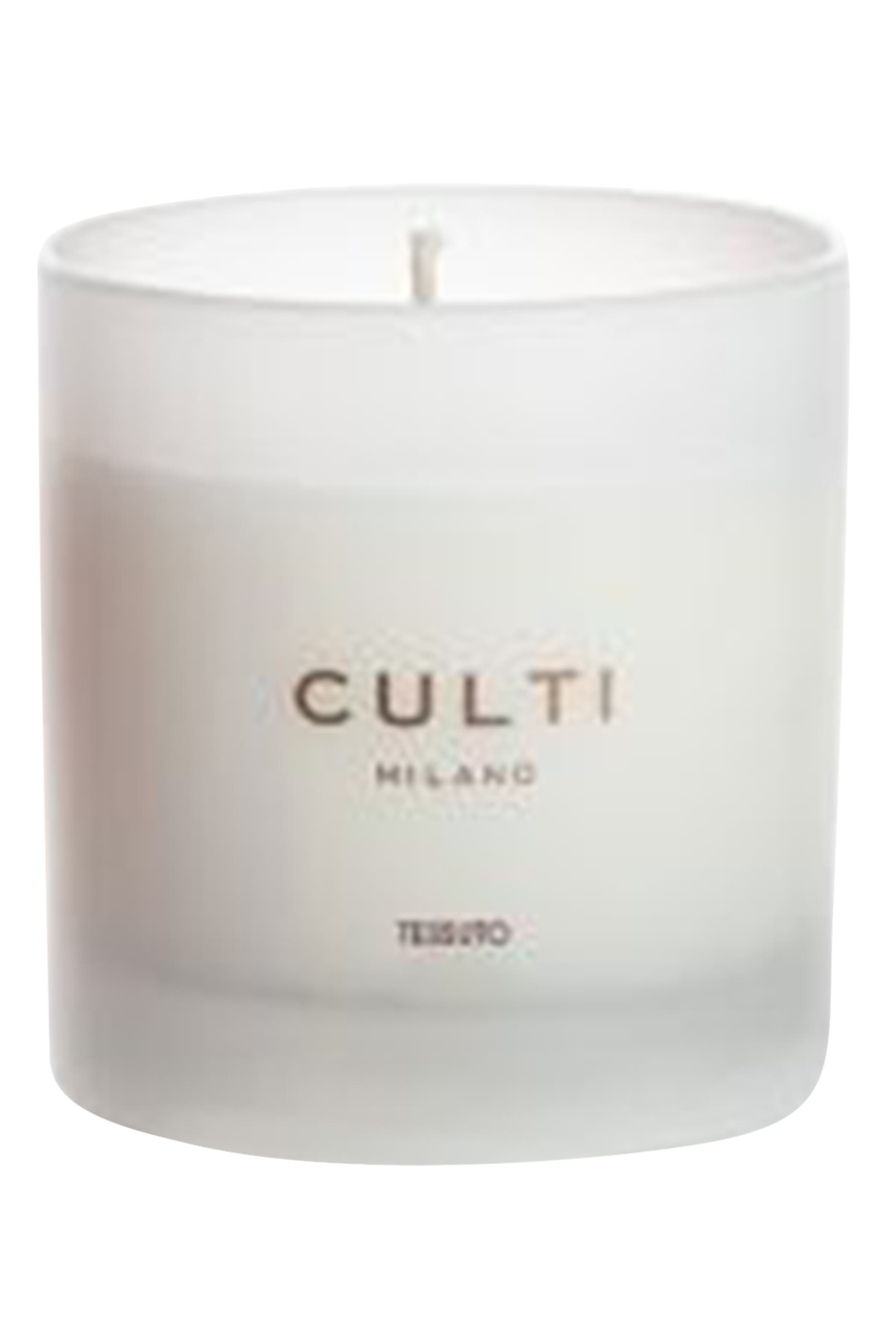 Tessuto Scented Candle in Silkscreened Satin Glass