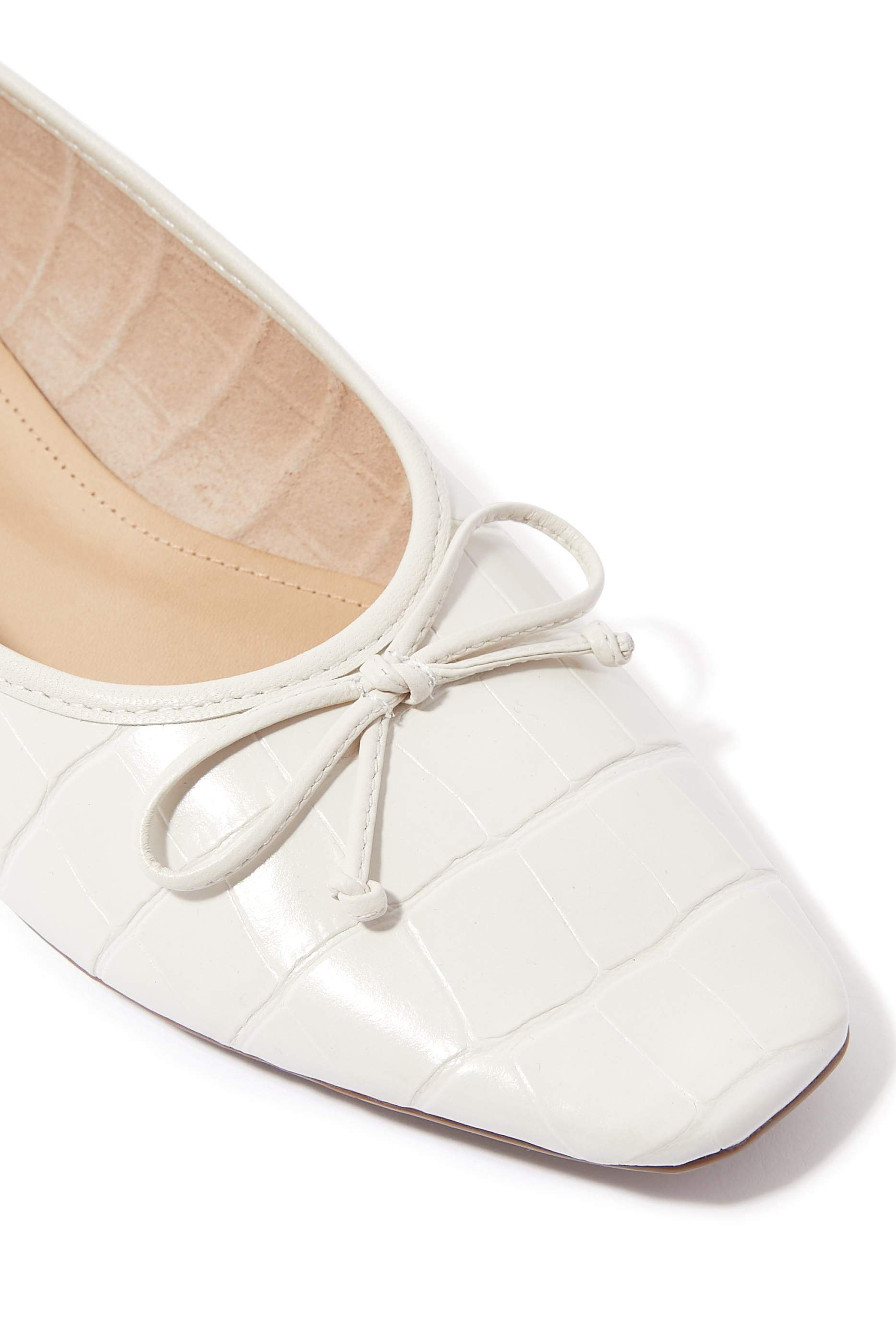 حذاء بالرينا بنقشة جلد تمساح