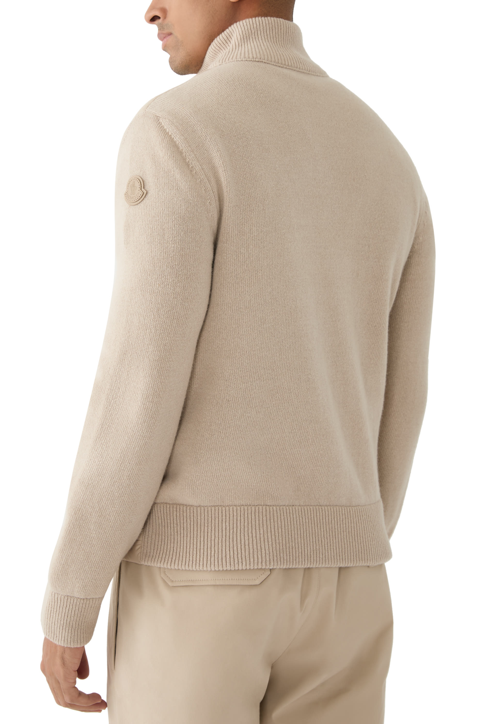 كارديغان مبطن بسحاب قطن