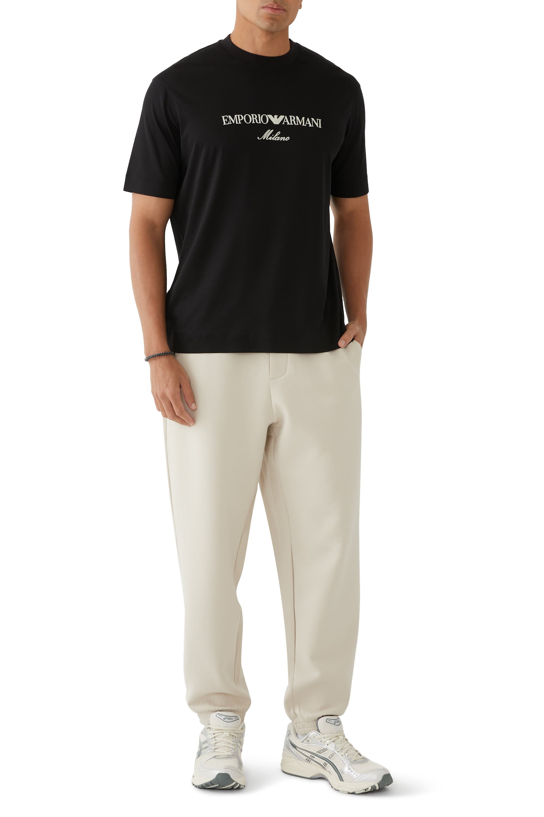 تيشيرت بشعار الماركة قطن