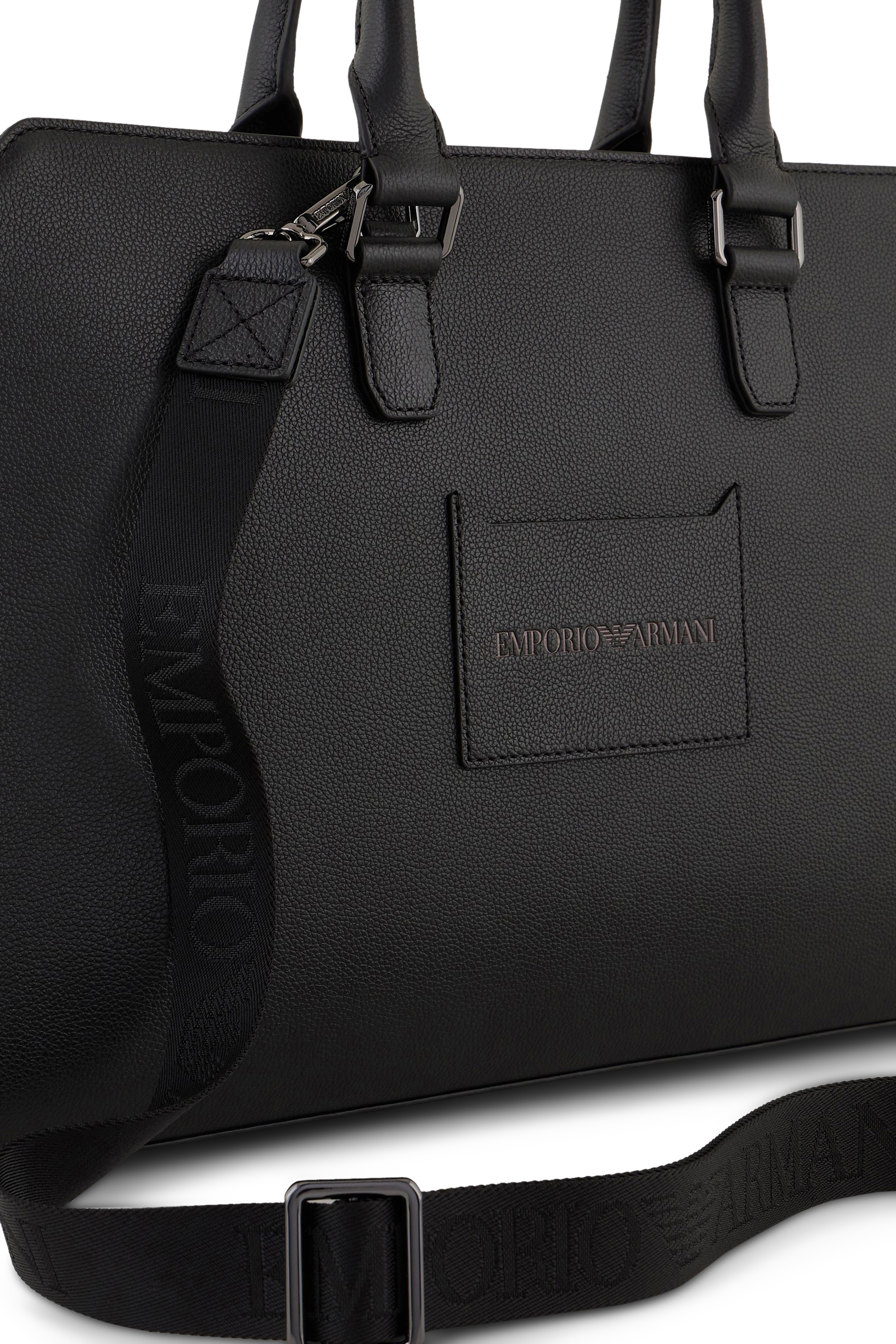 حقيبة عمل جلد بارز الملمس