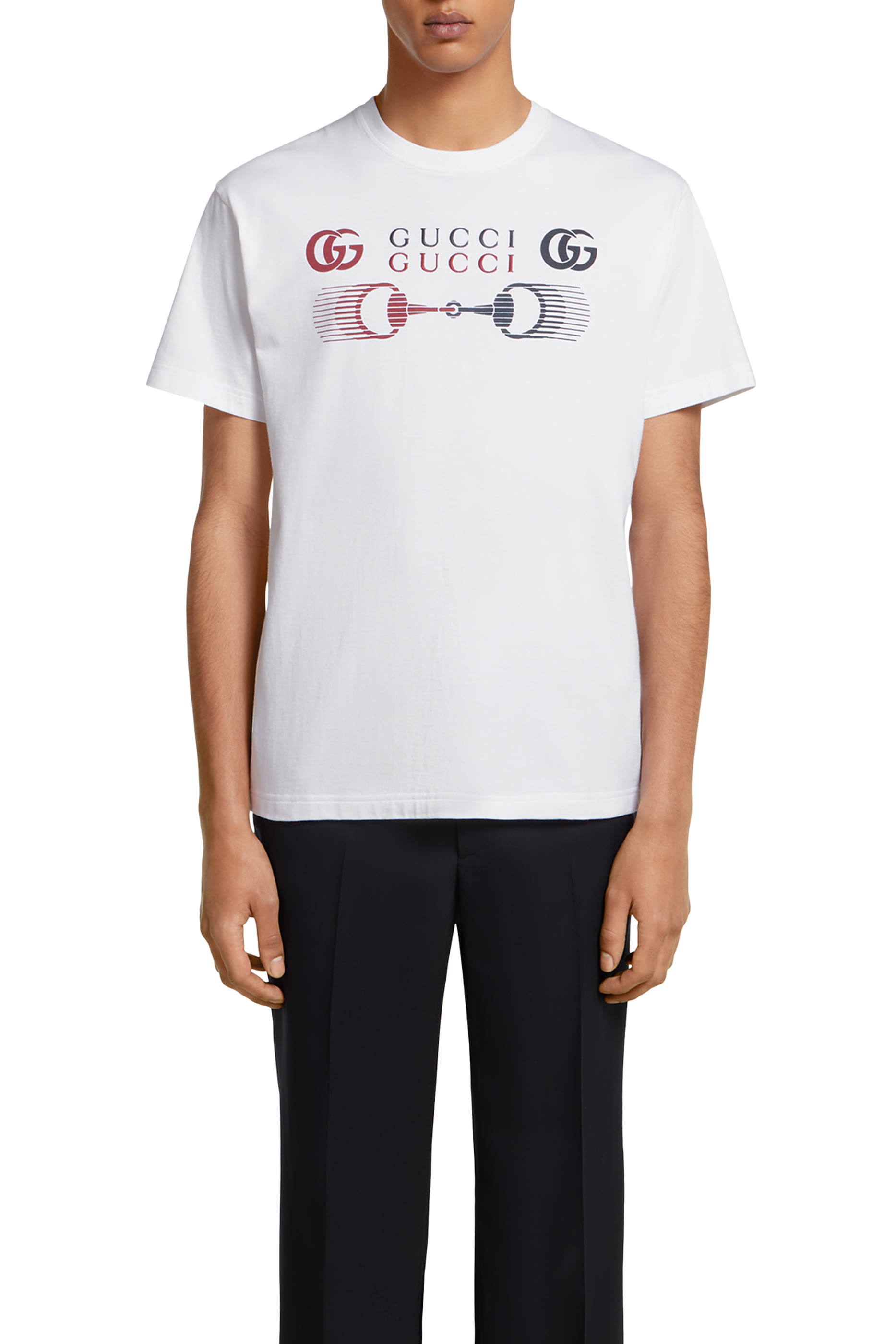 تيشيرت بنقشة شعار الماركة قطن جيرسيه