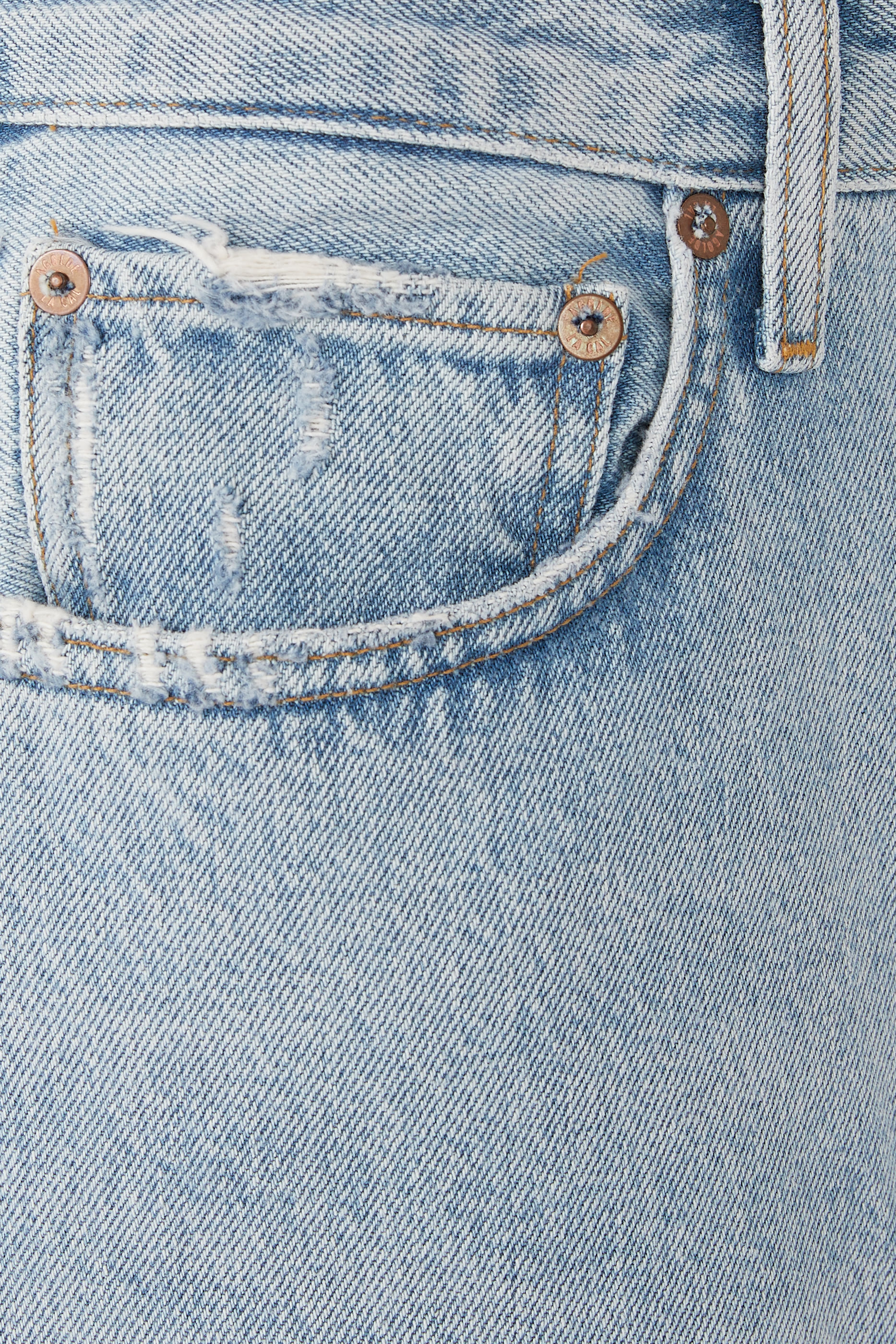 بنطال جينز فران سلان بخصر منخفض وقصة ساق مستقيمة