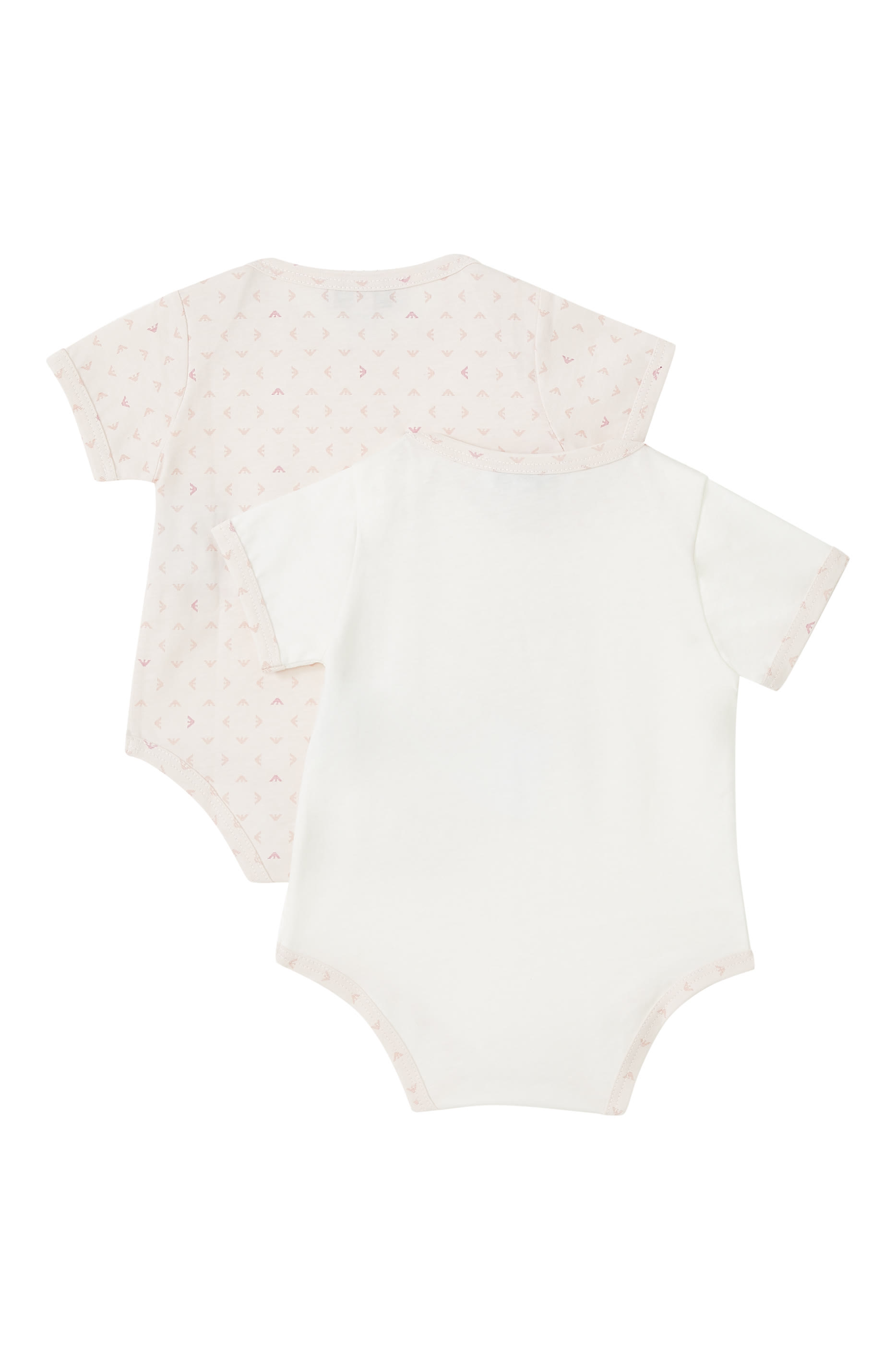 طقم أفرول بأكمام قصيرة بشعار الماركة، قطعتين