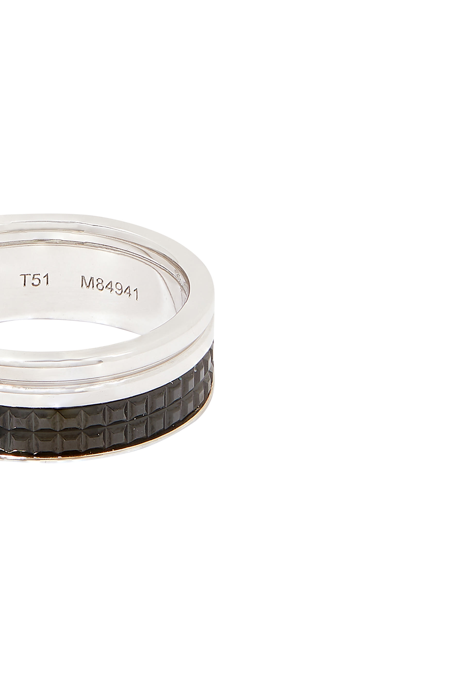 خاتم زفاف كاتر إصدار بلاك  ذهب أبيض عيار 18