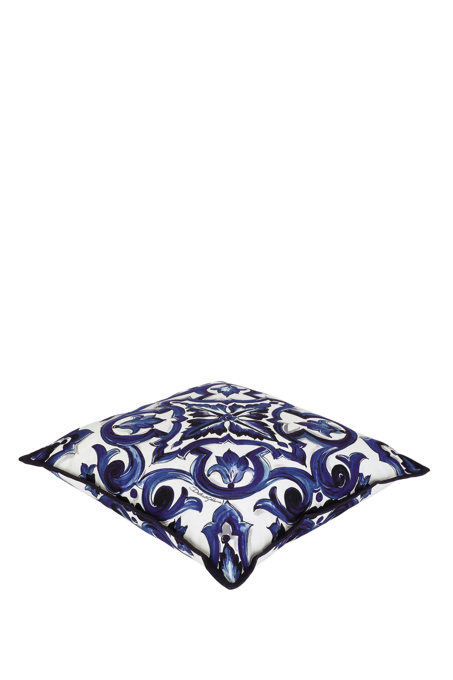 وسادة صغيرة بنقشة بلو ميديتيرانيو قماش قنب