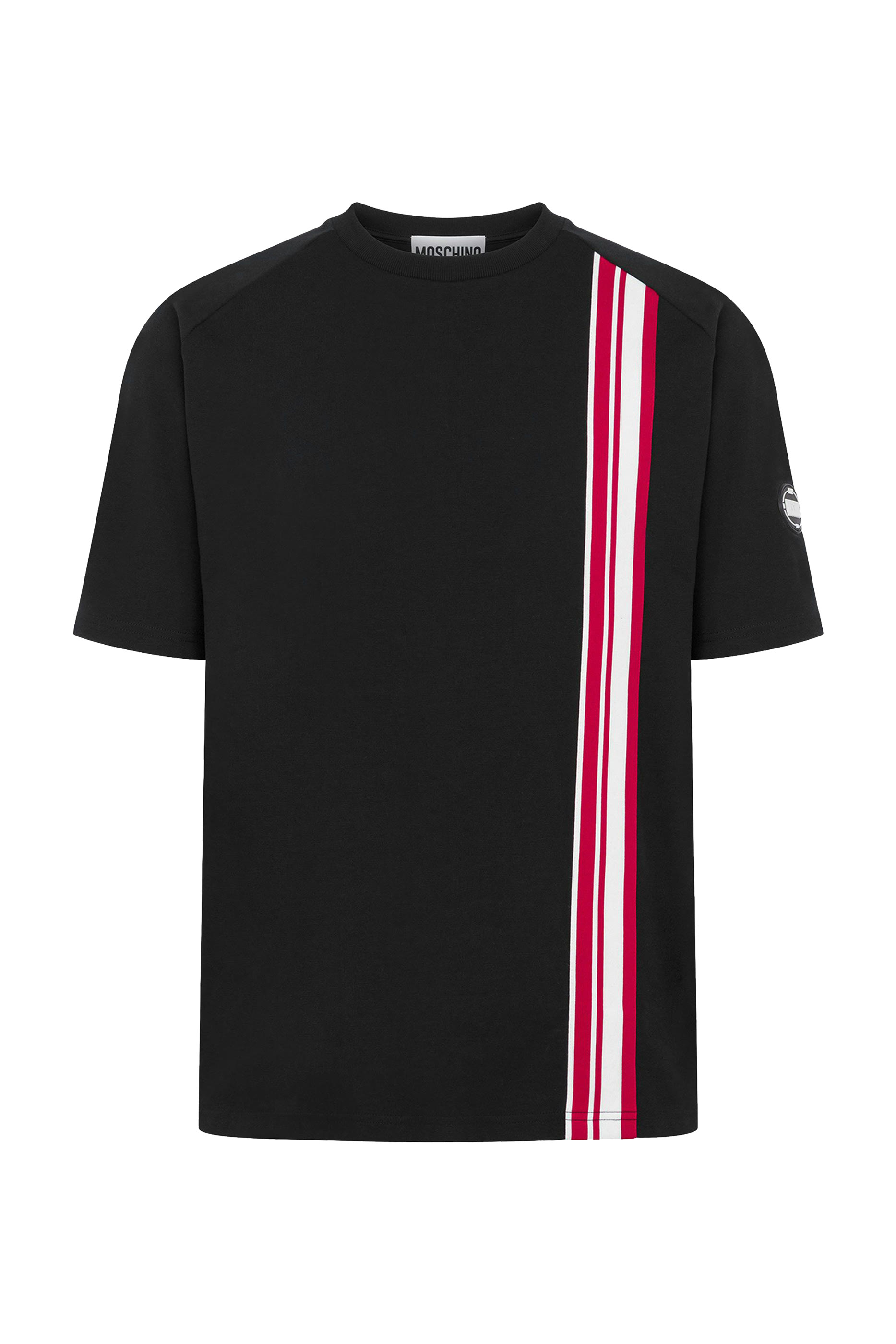 تيشيرت برقعة بشعار الماركة بتصميم بيضاوي