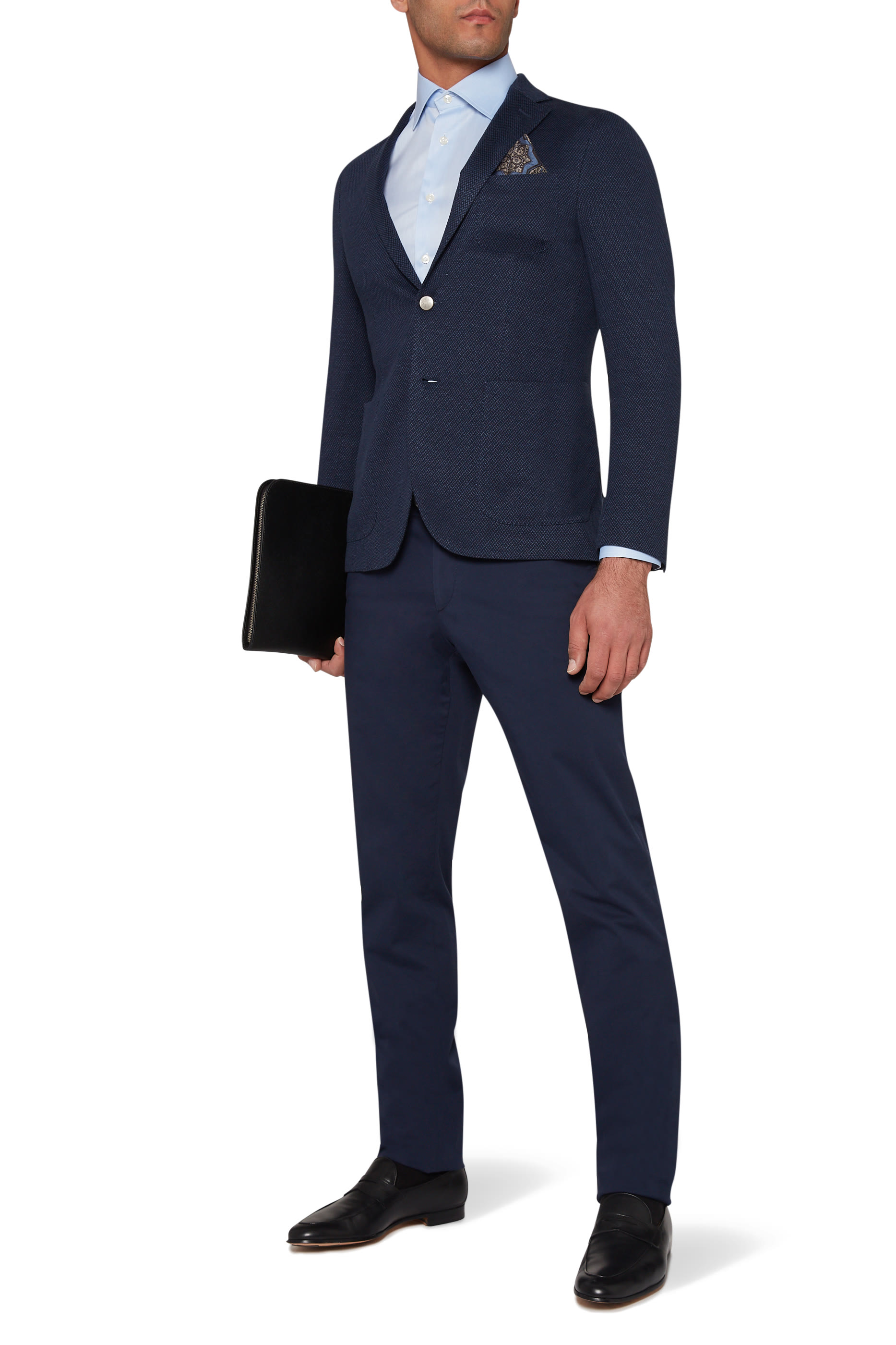 قميص تويل مميز للماركة بقصة ضيقة