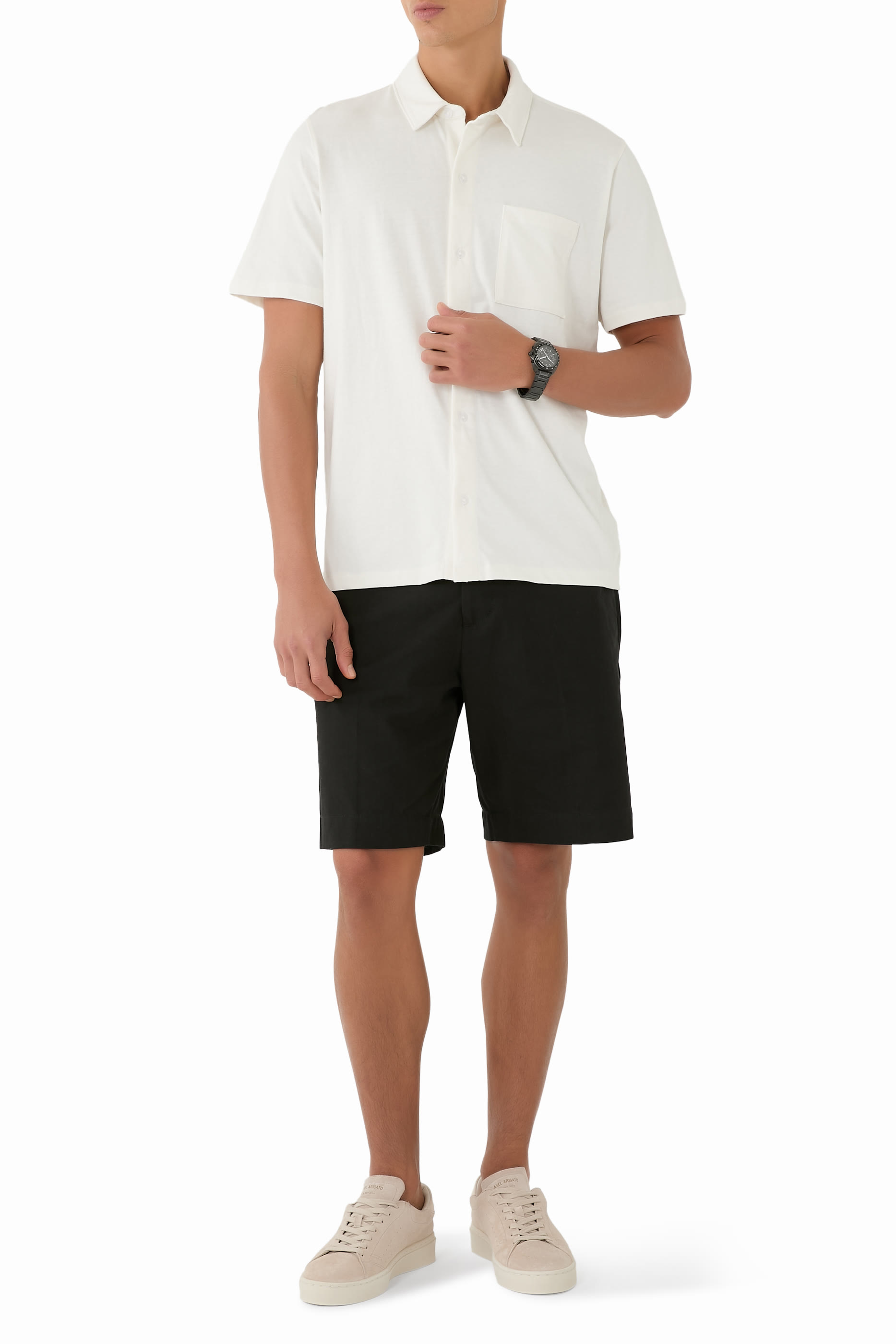 قميص بأزرار قطن جيرسيه شمواه