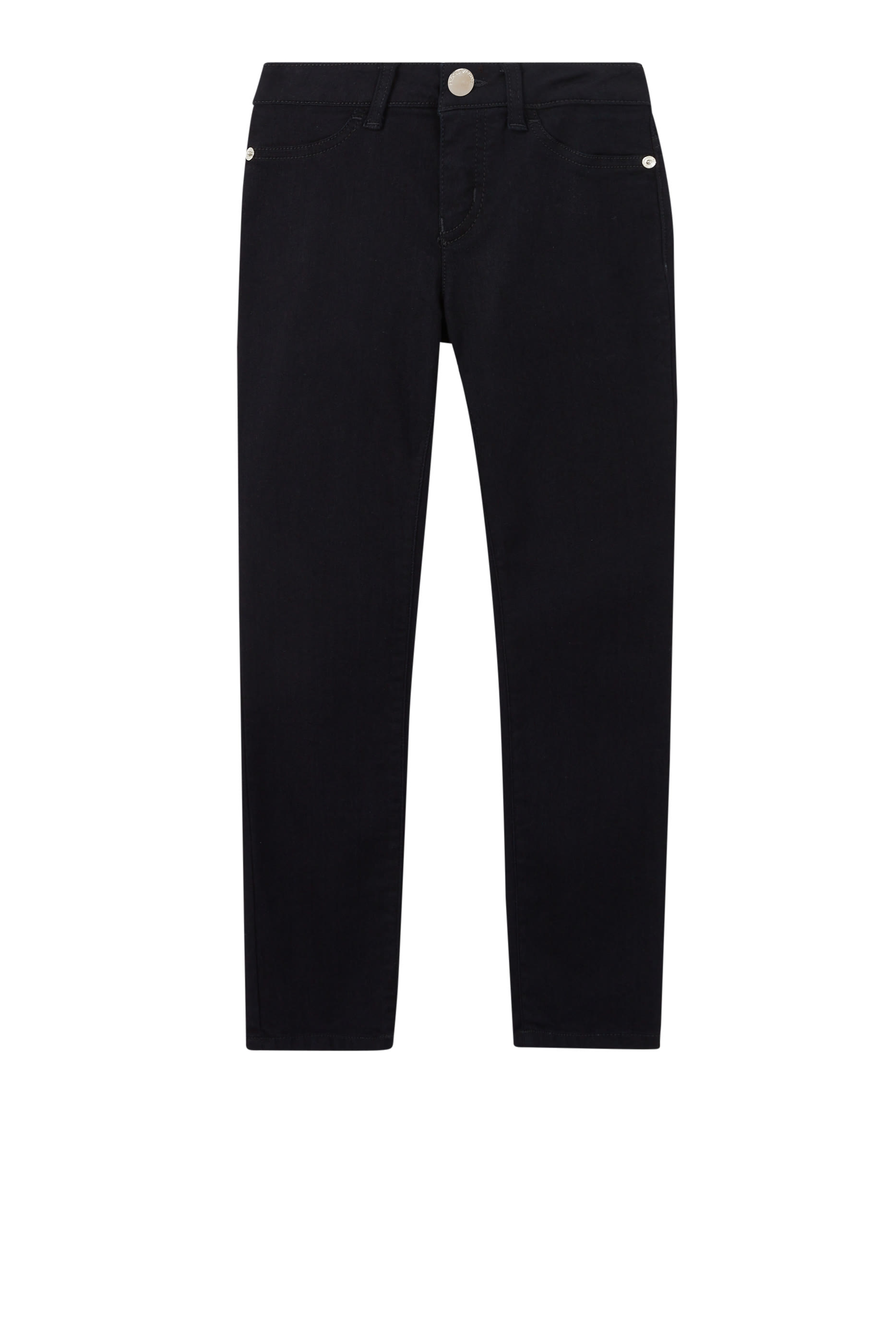 بنطال جينز بقصة ضيقة ولون داكن