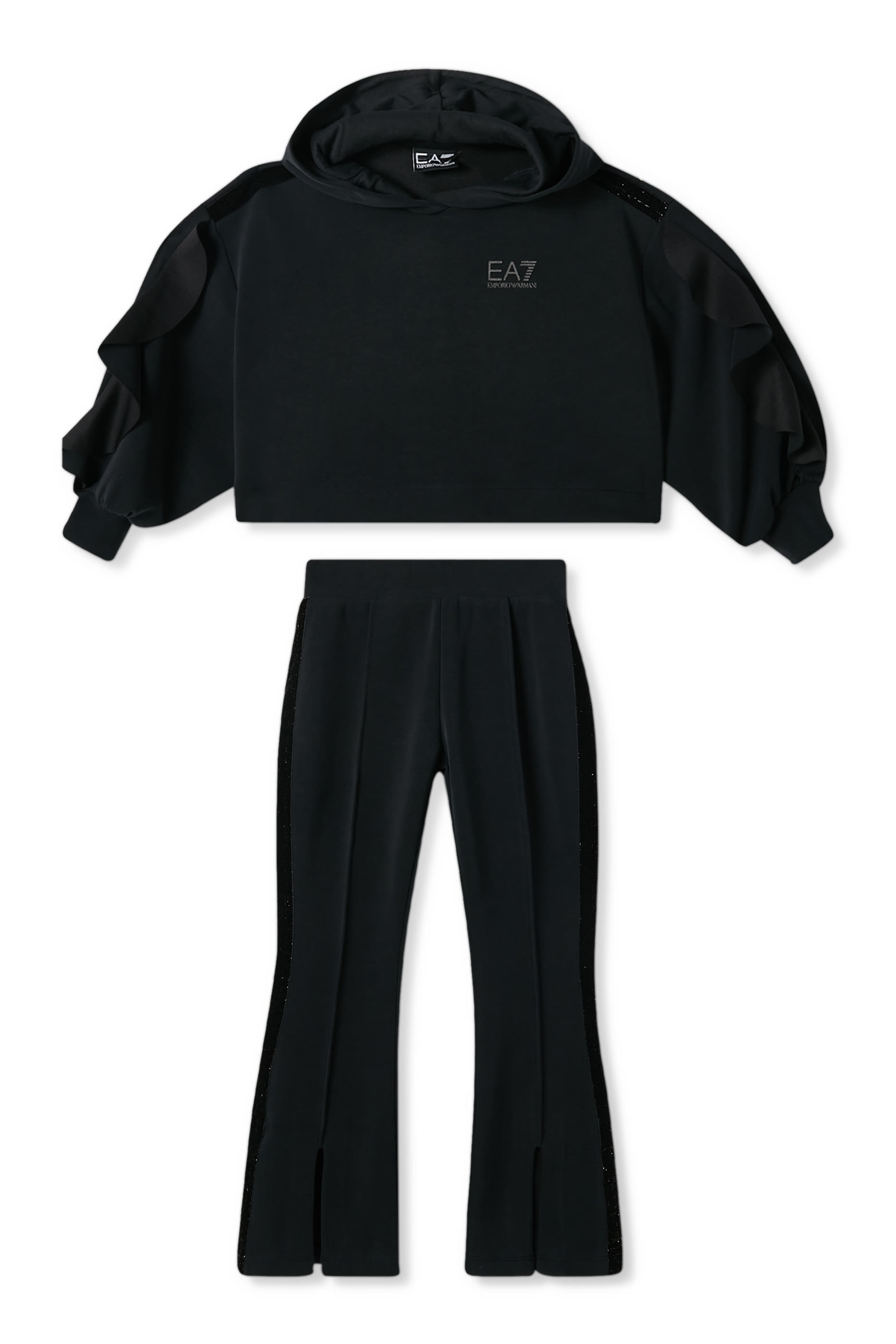 سويت شيرت قصير بغطاء رأس للأطفال