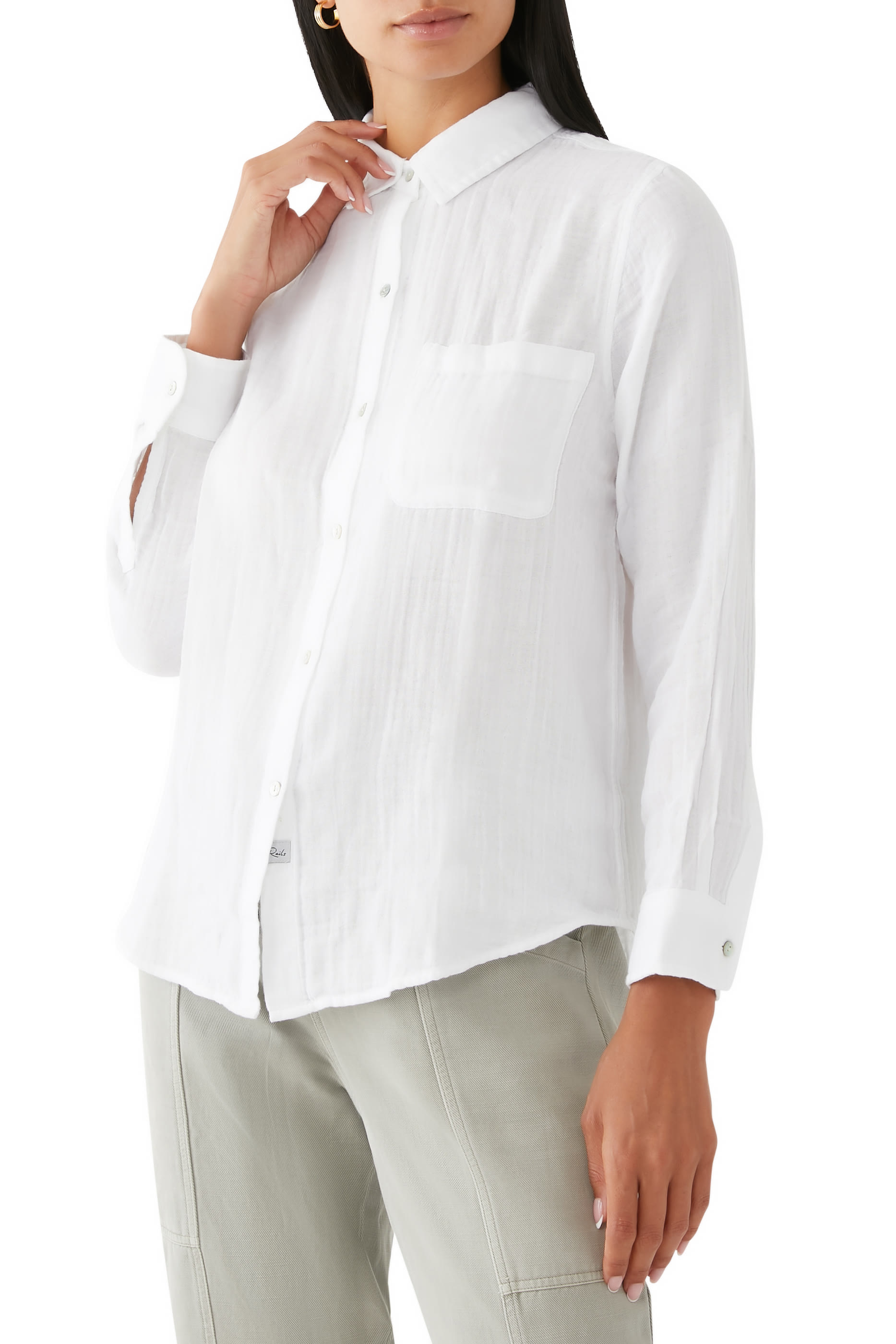 قميص إليس قطن بارز الملمس