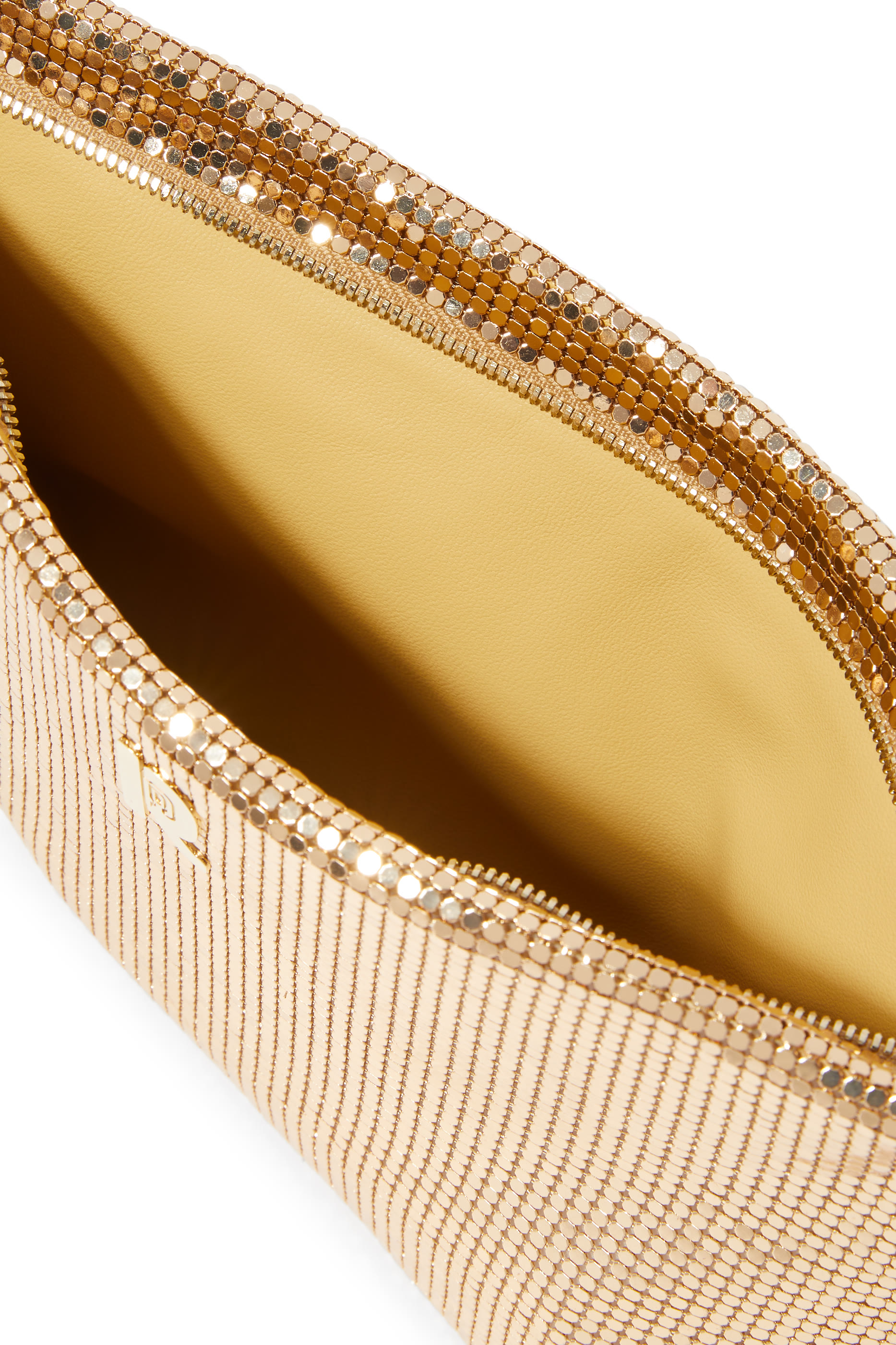 حقيبة صغيرة ذهبية قماشية