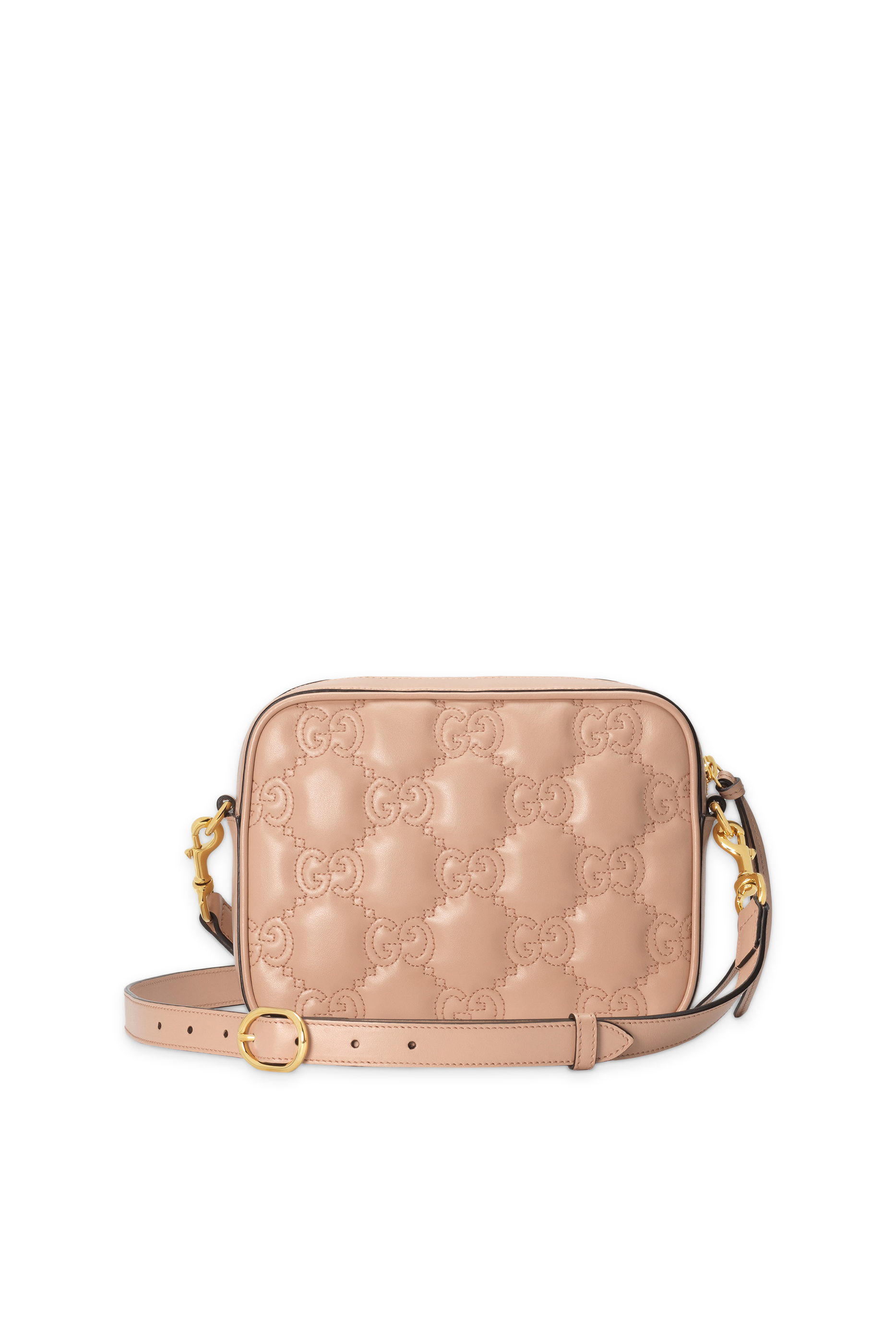 حقيبة كتف صغيرة بنقشة حرفي شعار الماركة جلد مبطن