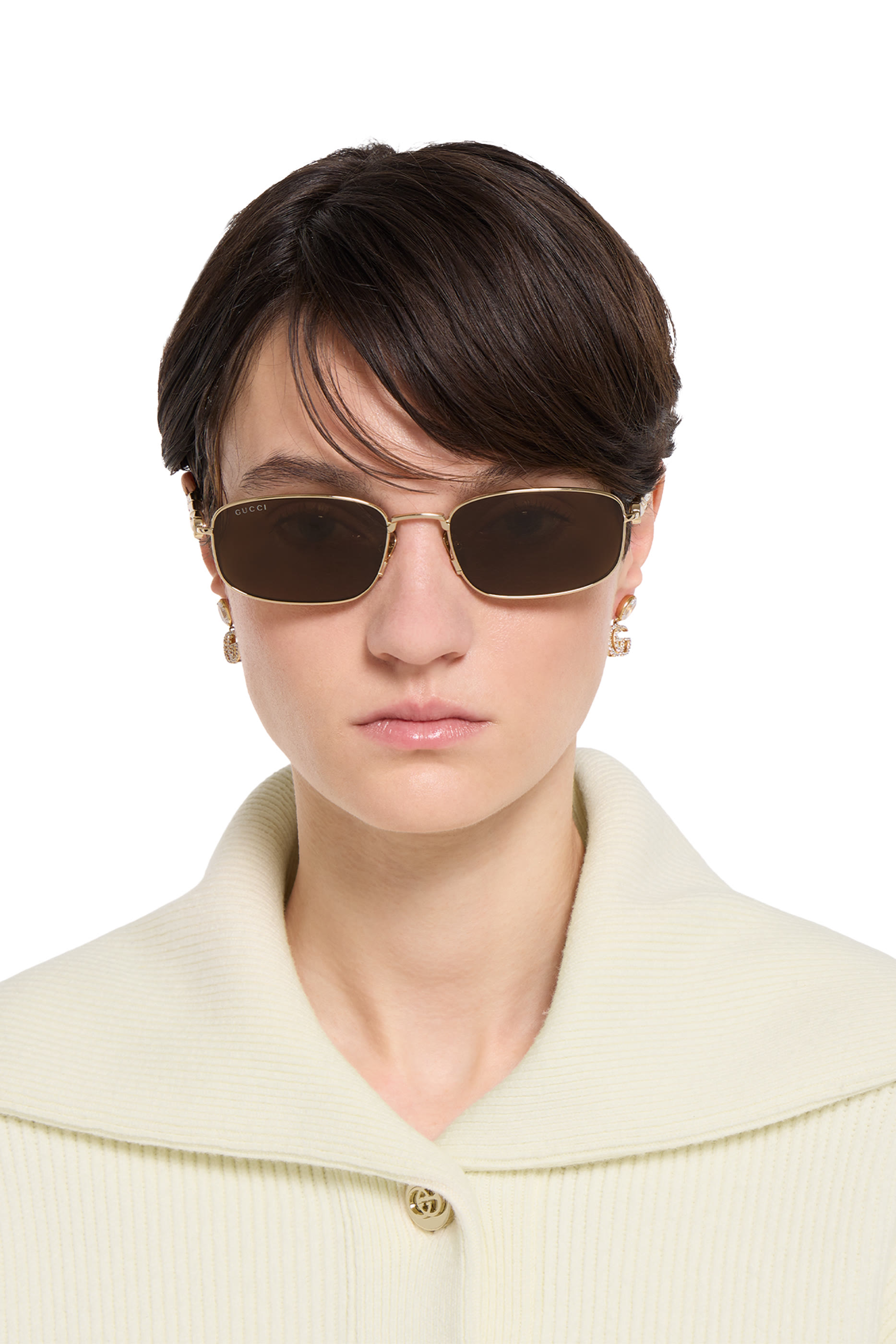 نظارة شمسية 2155 اس بإطار مربع وشعار الماركة