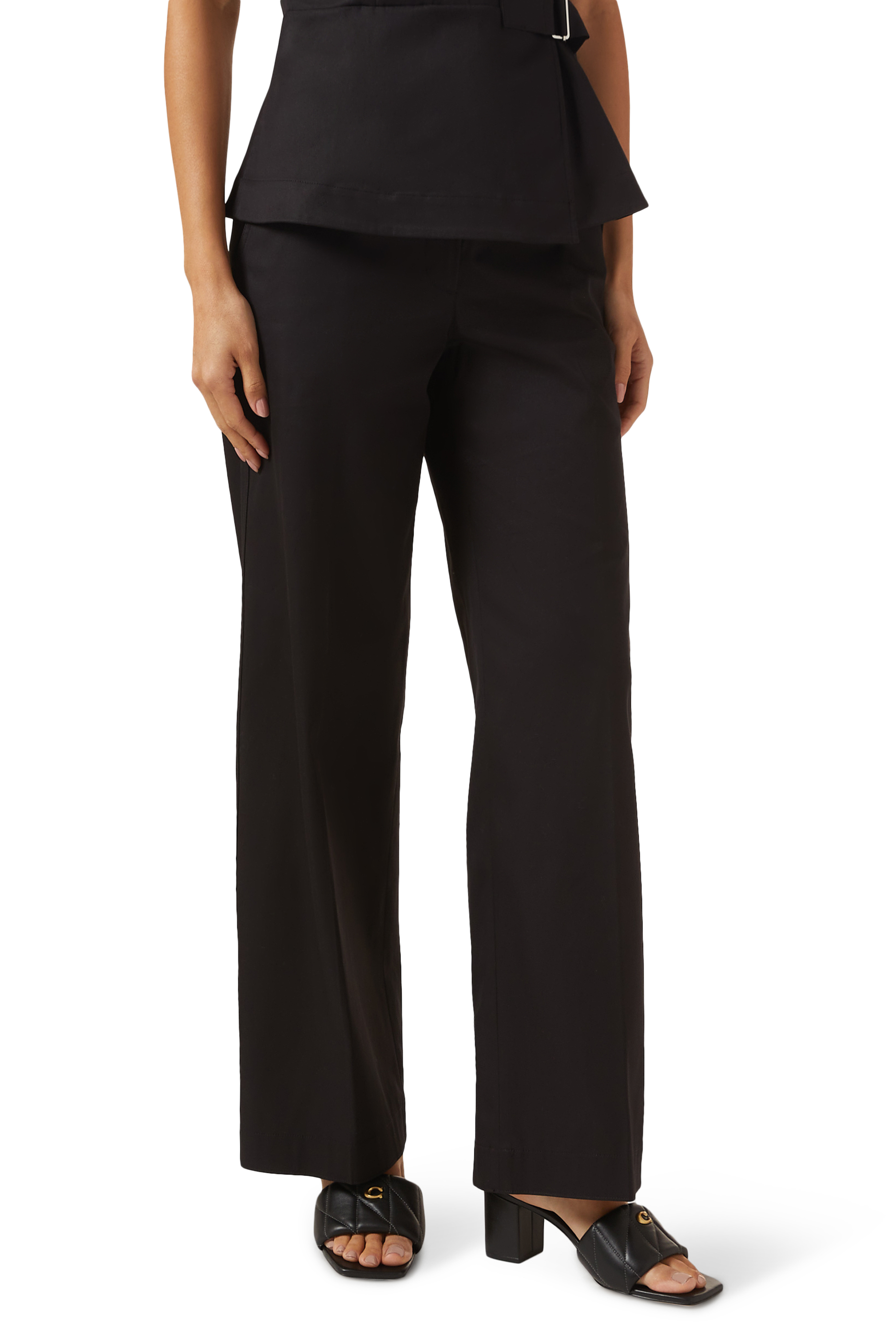 صندل هولي بكعب 65 عريض بتصميم مبطن