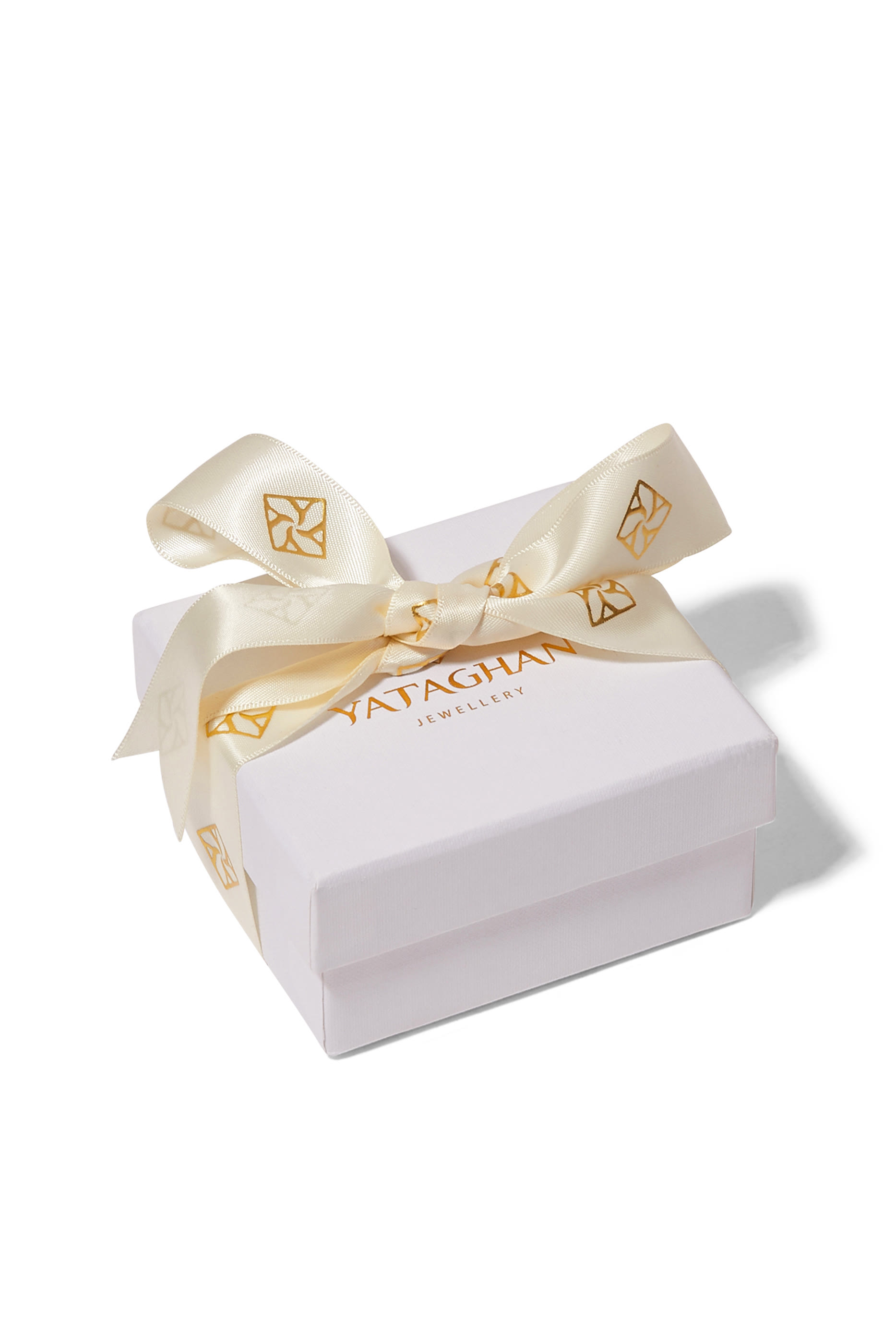 خاتم شقرا عمودي متوسط الحجم مرصع بالماس والازورد ذهب أبيض عيار 18